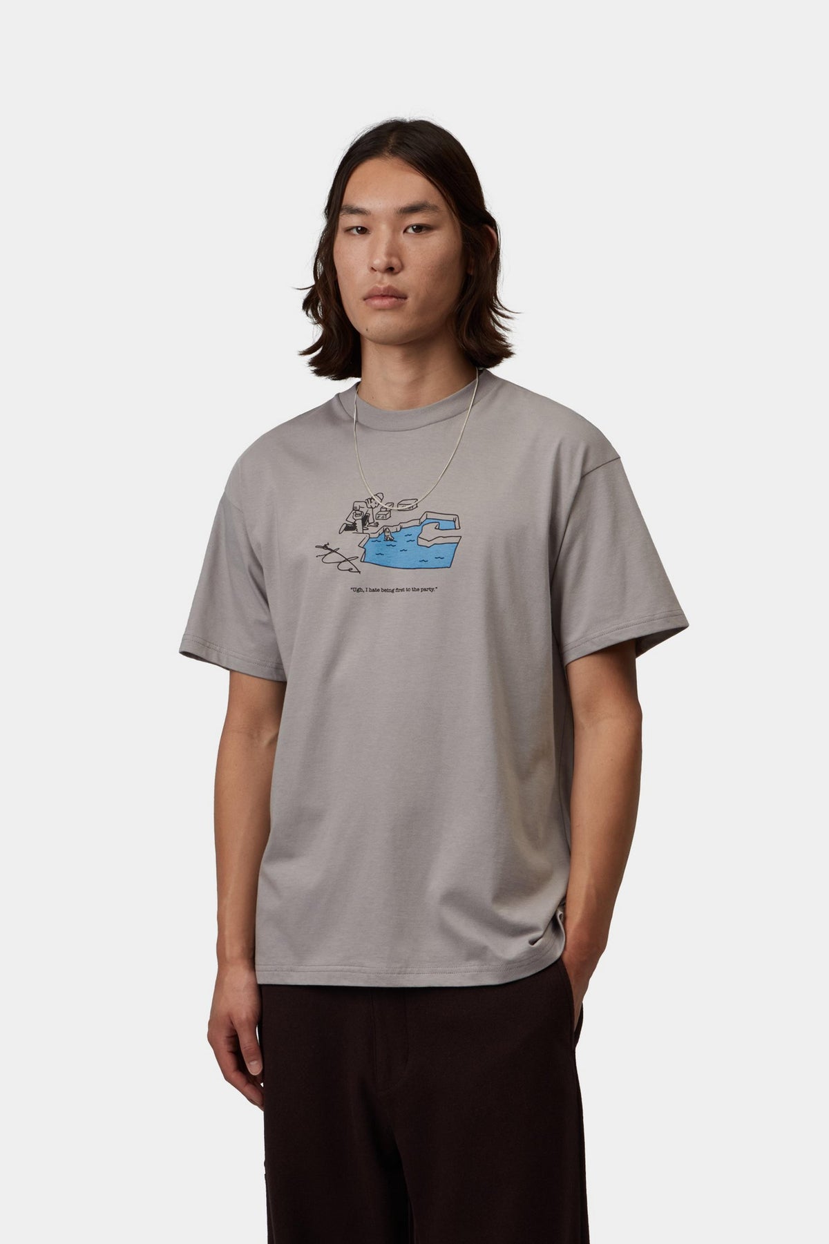 S/S Ice Fishing T-Shirt - Shady Grey