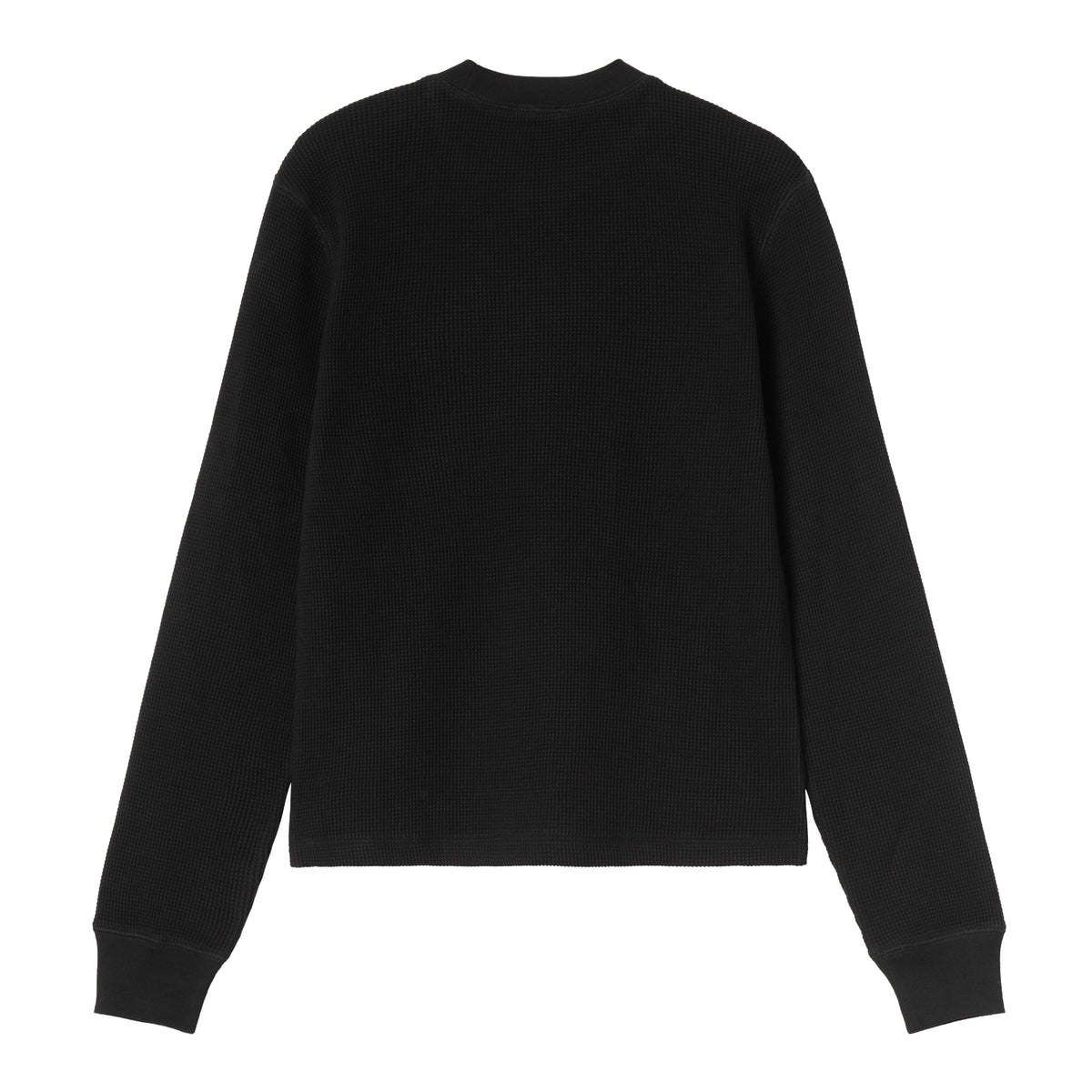 W' L/S Blackletter Waffle T-Shirt - Black / Yellow