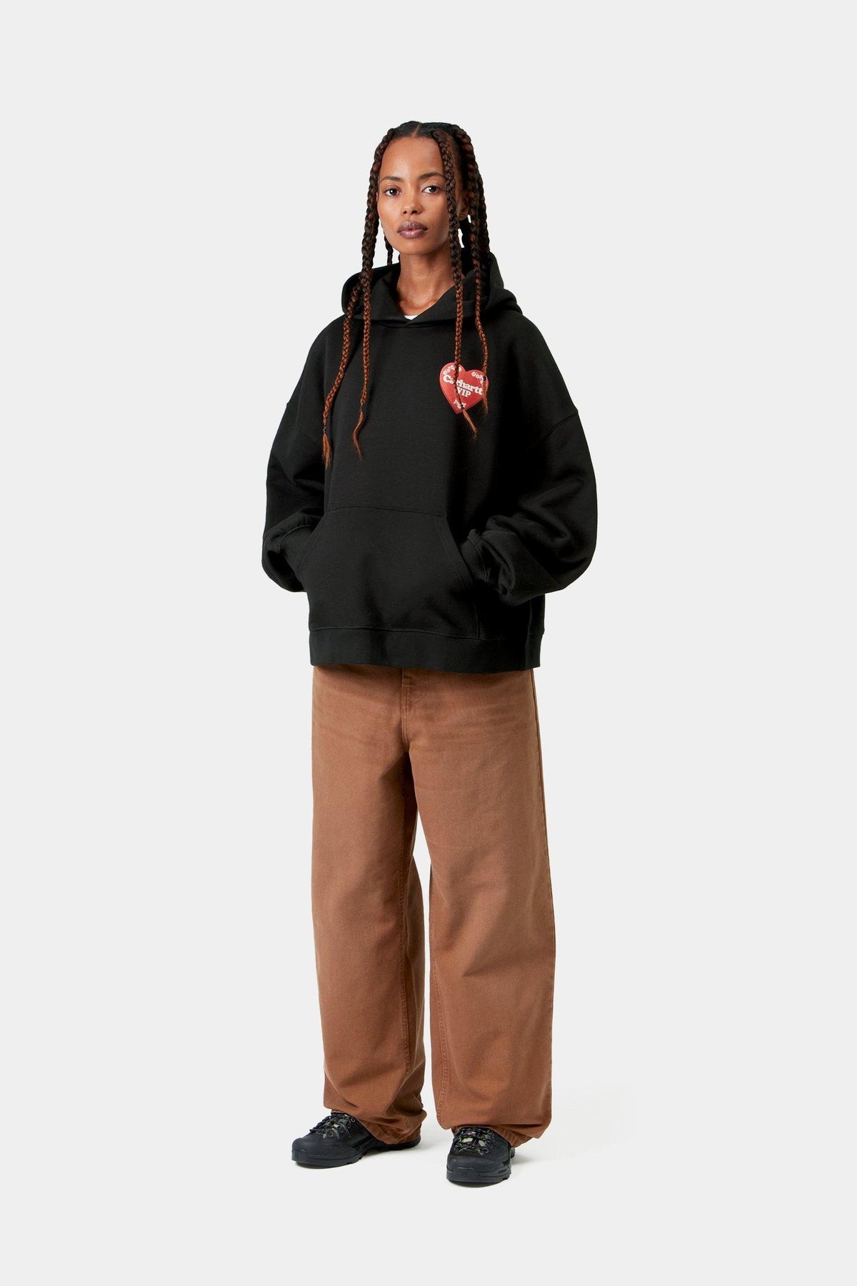 W' Hooded Hartt Case Sweatshirt - Black