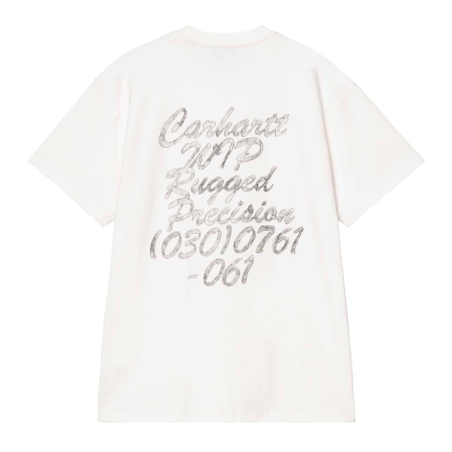 S/S Hatching Script T-Shirt - Wax, garment dyed
