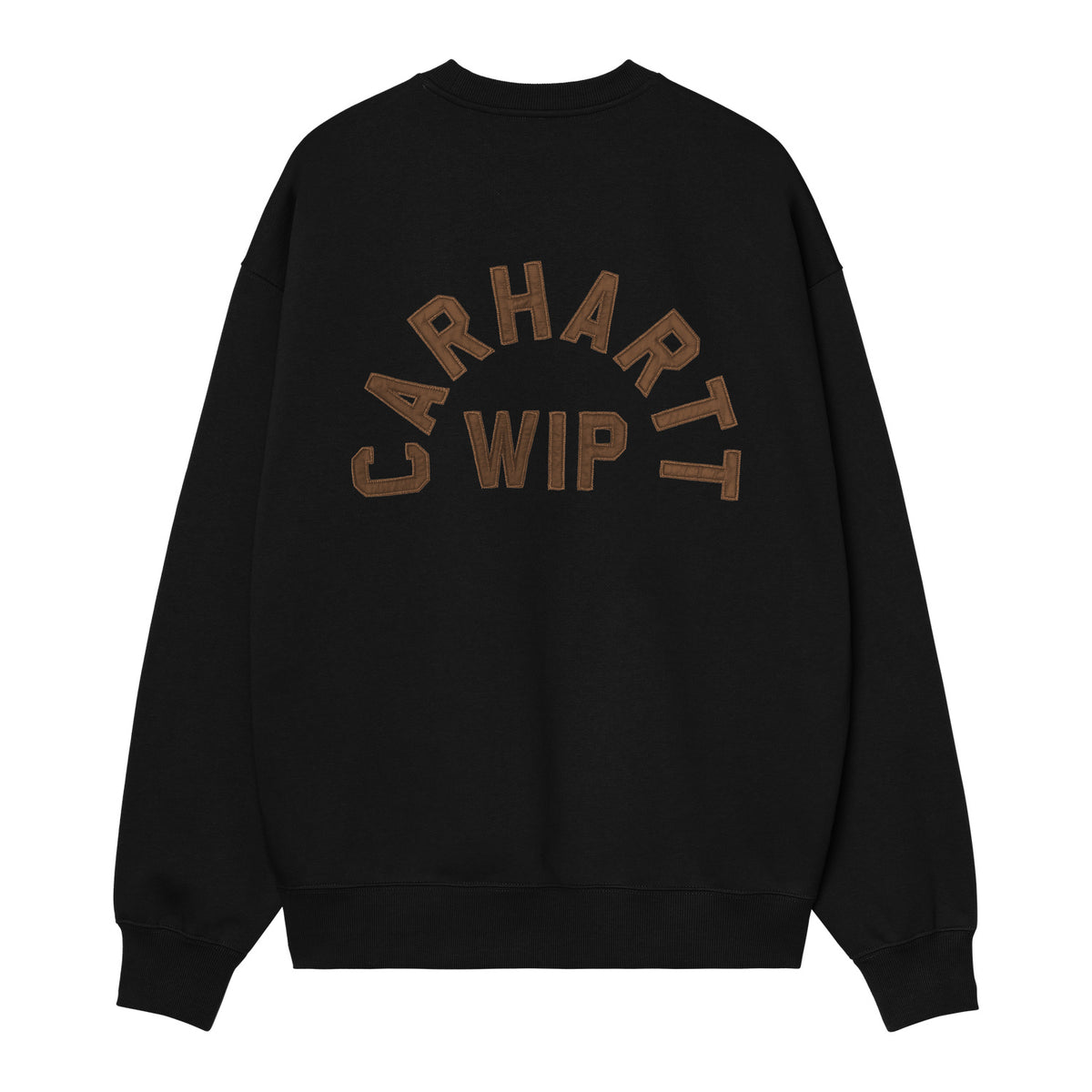 Arch Script Sweatshirt - Black / Hamilton Brown stone washed