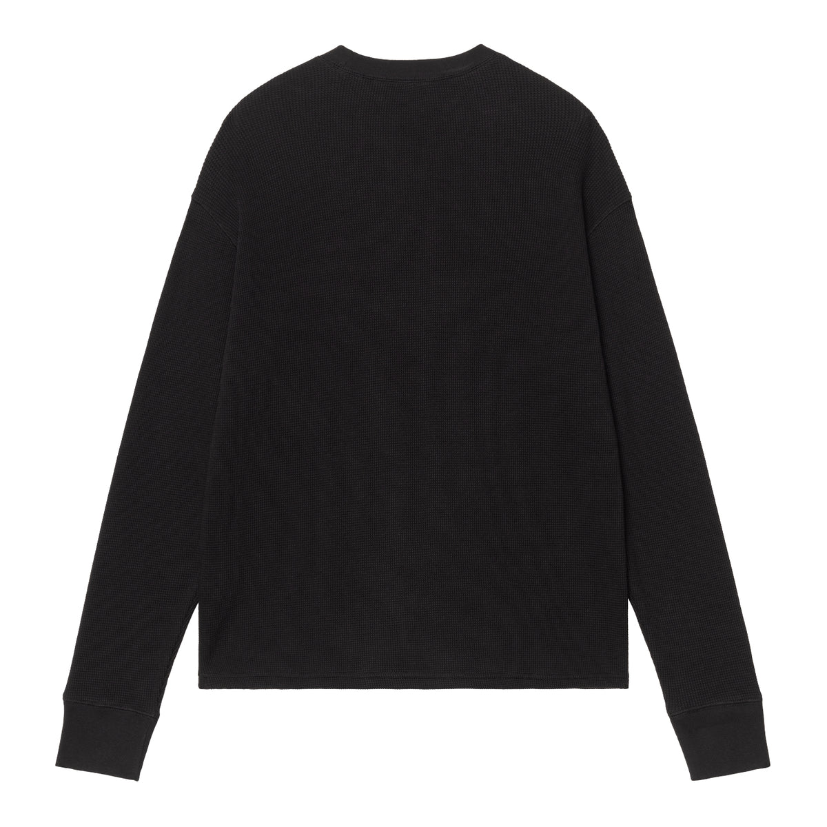 L/S Blackletter Waffle T-Shirt - Black / White