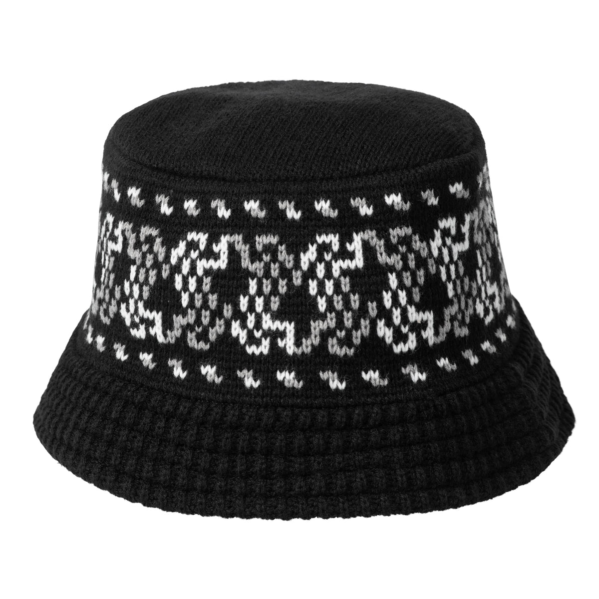 Bricky Man Knitted Bucket Hat - Black