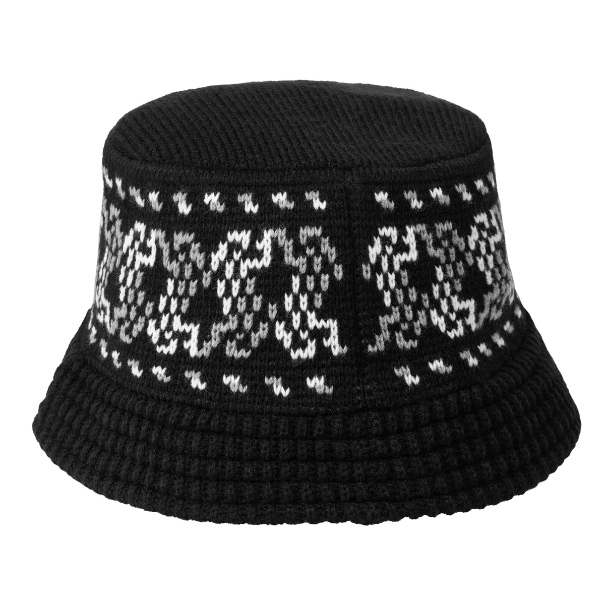Bricky Man Knitted Bucket Hat - Black