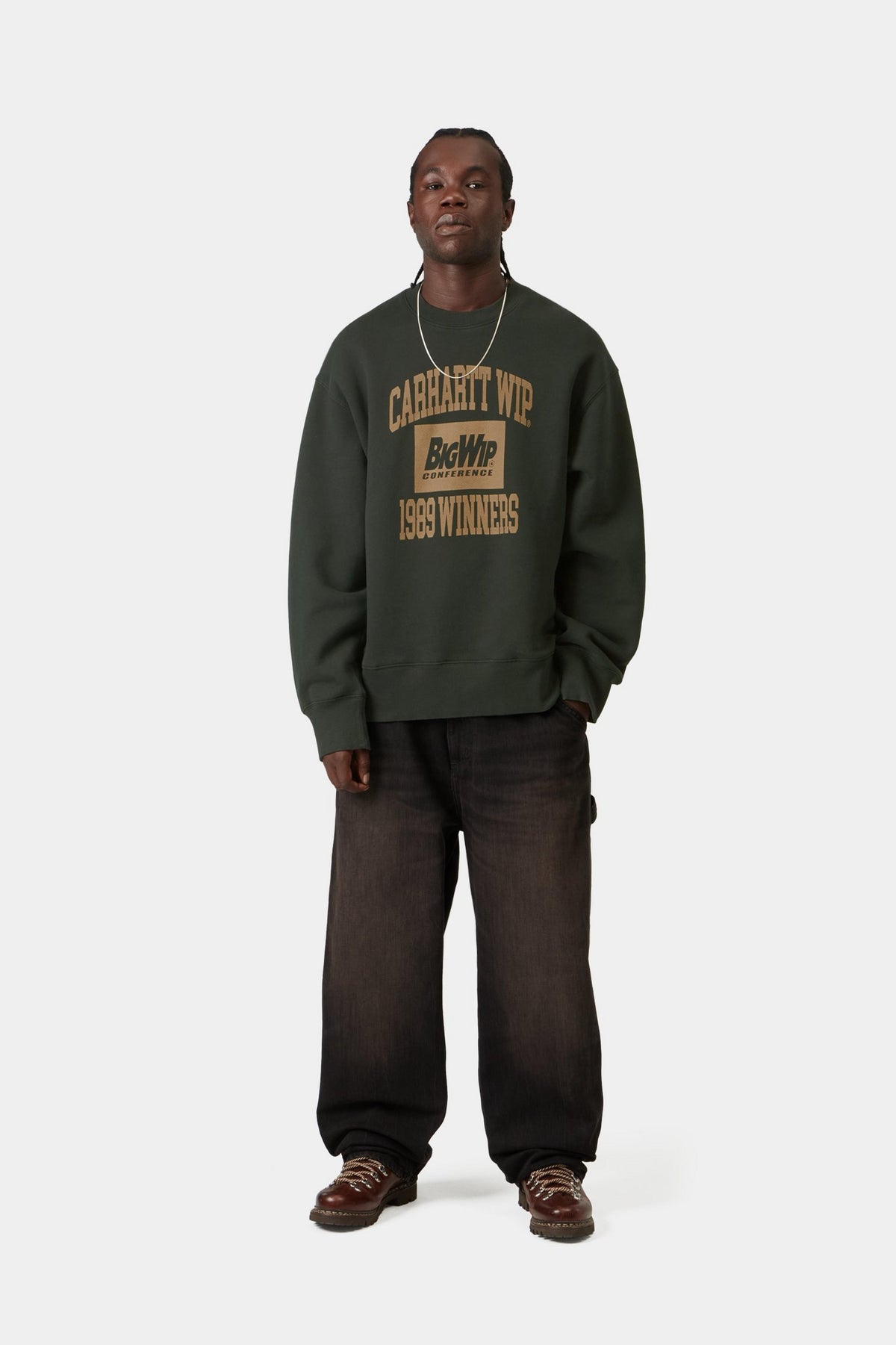 1989 Winners Sweat - Raven, Heavy stone wash