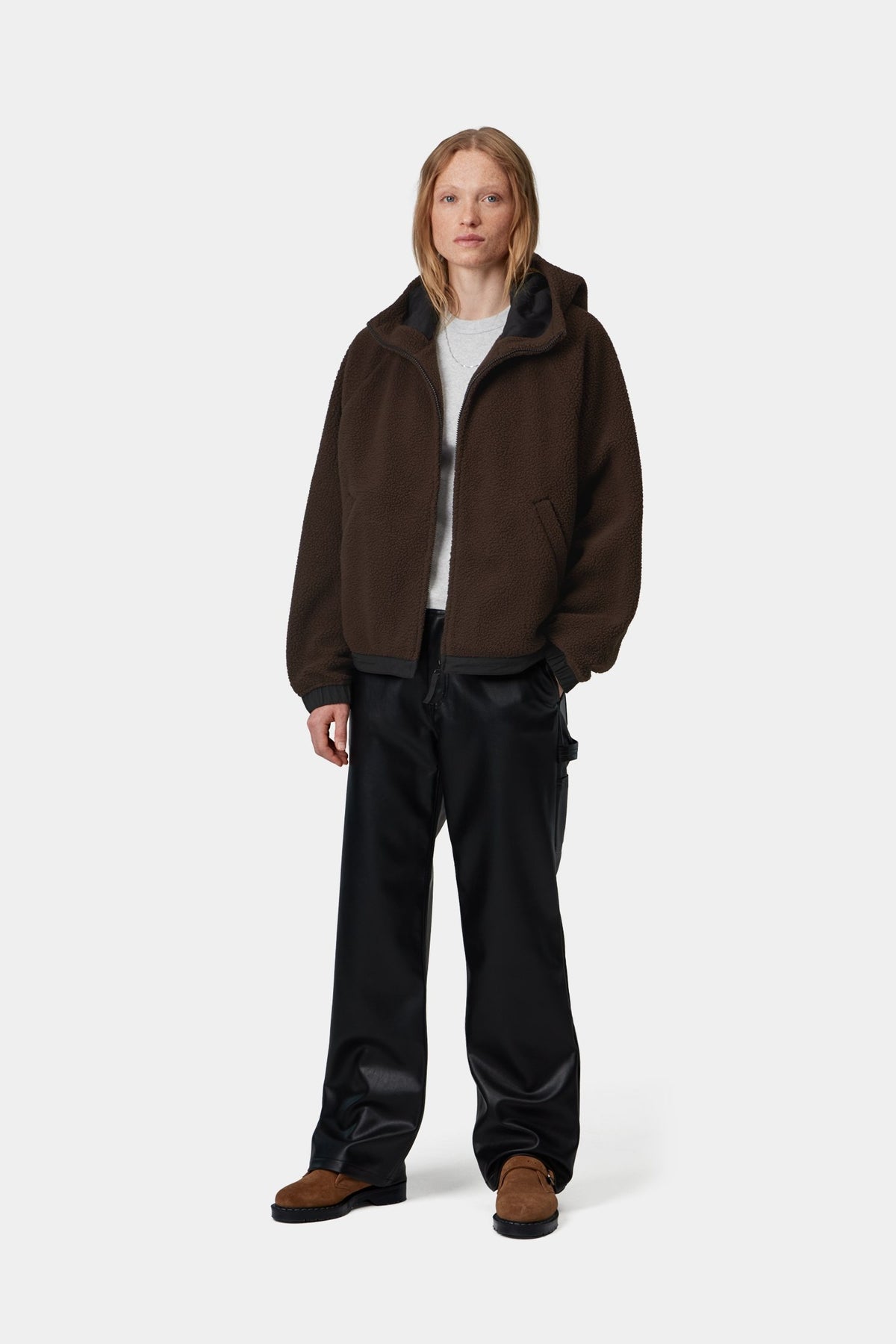 W' Hooded Limn C Fleece Jacket - Tobacco / Brown