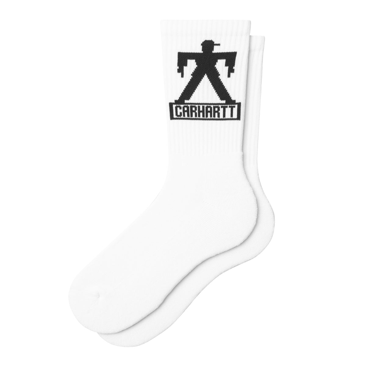 Bricky Man Socks - White / Black