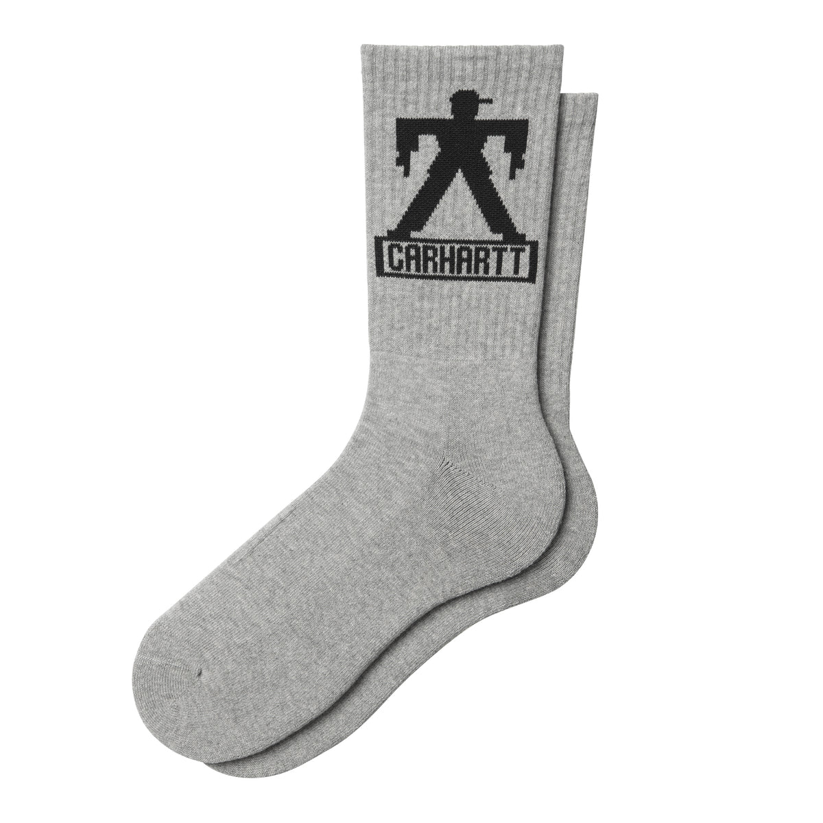 Bricky Man Socks - Grey Heather / Black