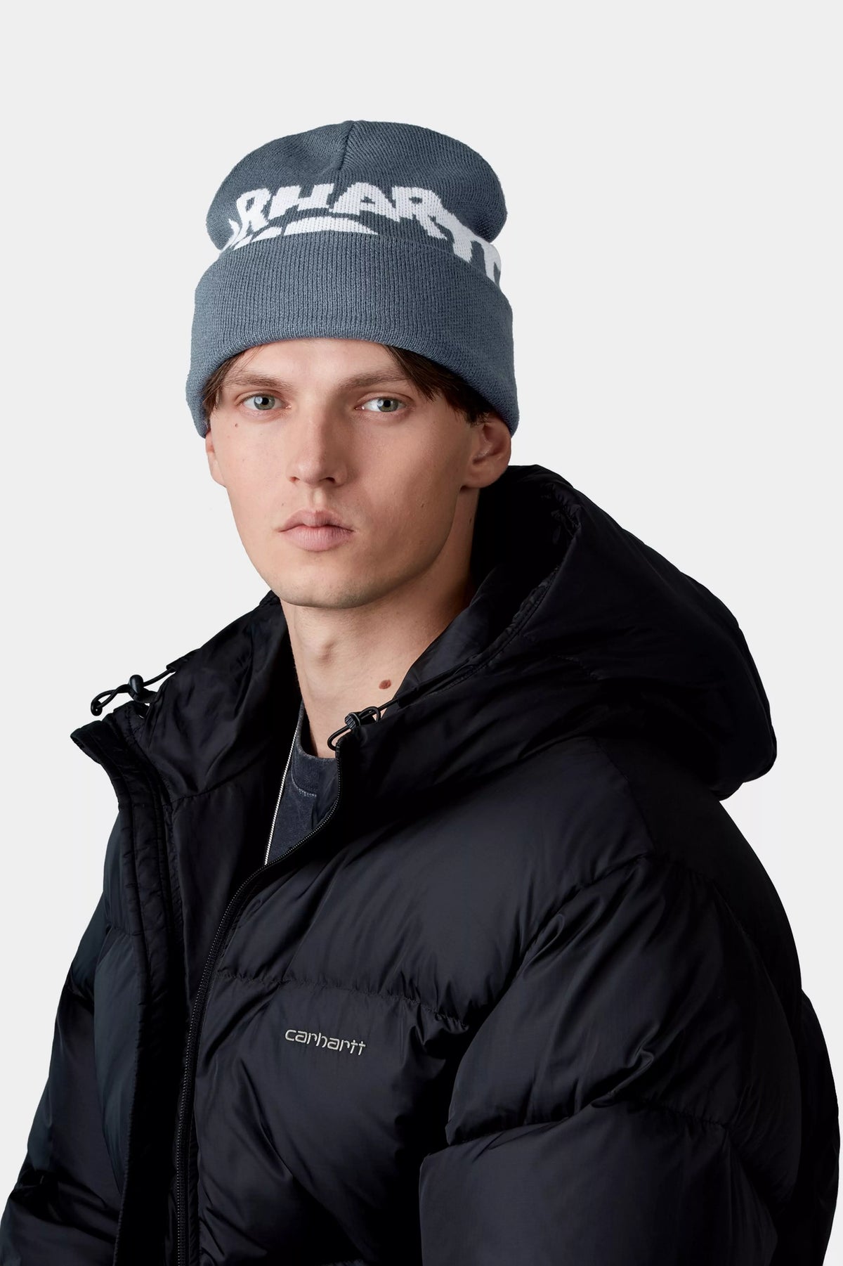 Cut Out Beanie - Icesheet / White