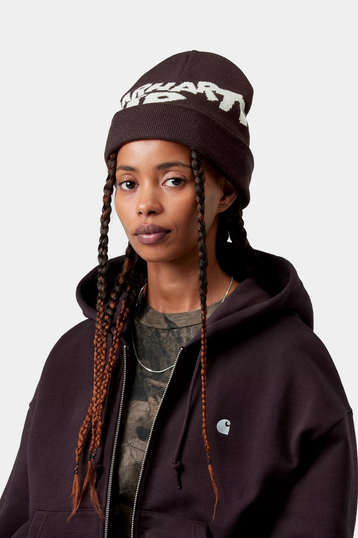 Cut Out Beanie - Palisander / Natural