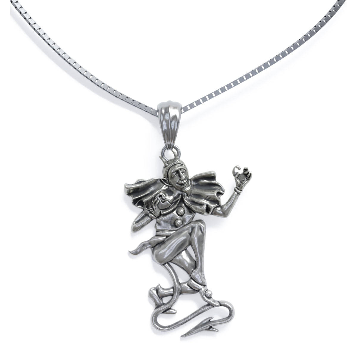 Playing Cards Pendant - Silver