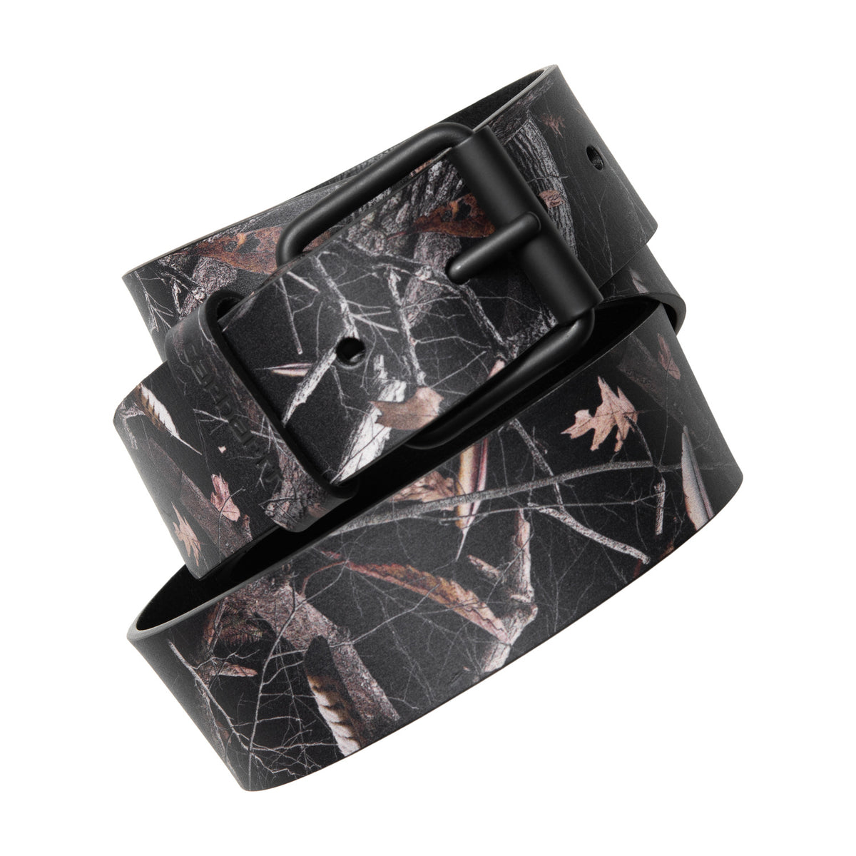 Camo Feather Tree Belt - Camo Feather Tree, Black / Black