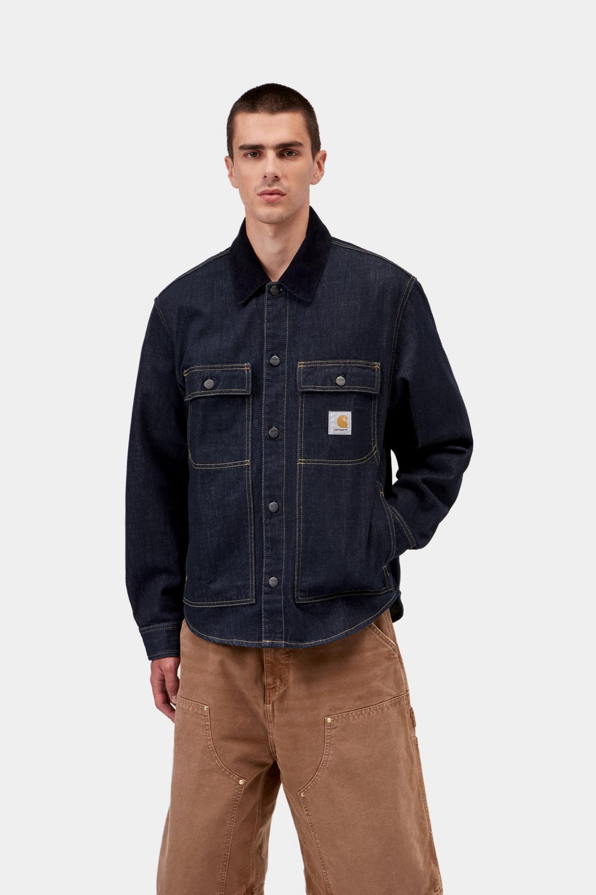 Oakland Shirt Jac - Blue / Dark Navy, Rinsed