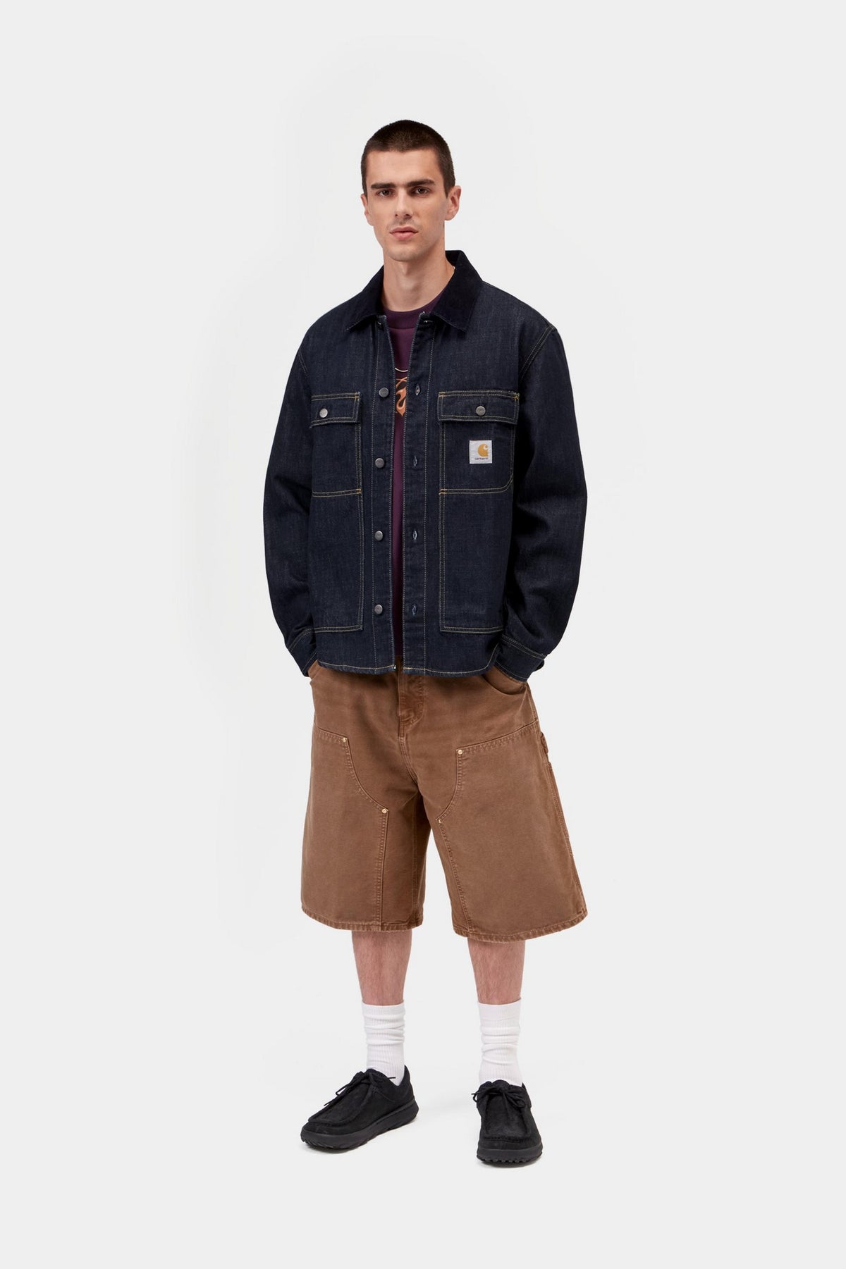 Oakland Shirt Jac - Blue / Dark Navy, Rinsed