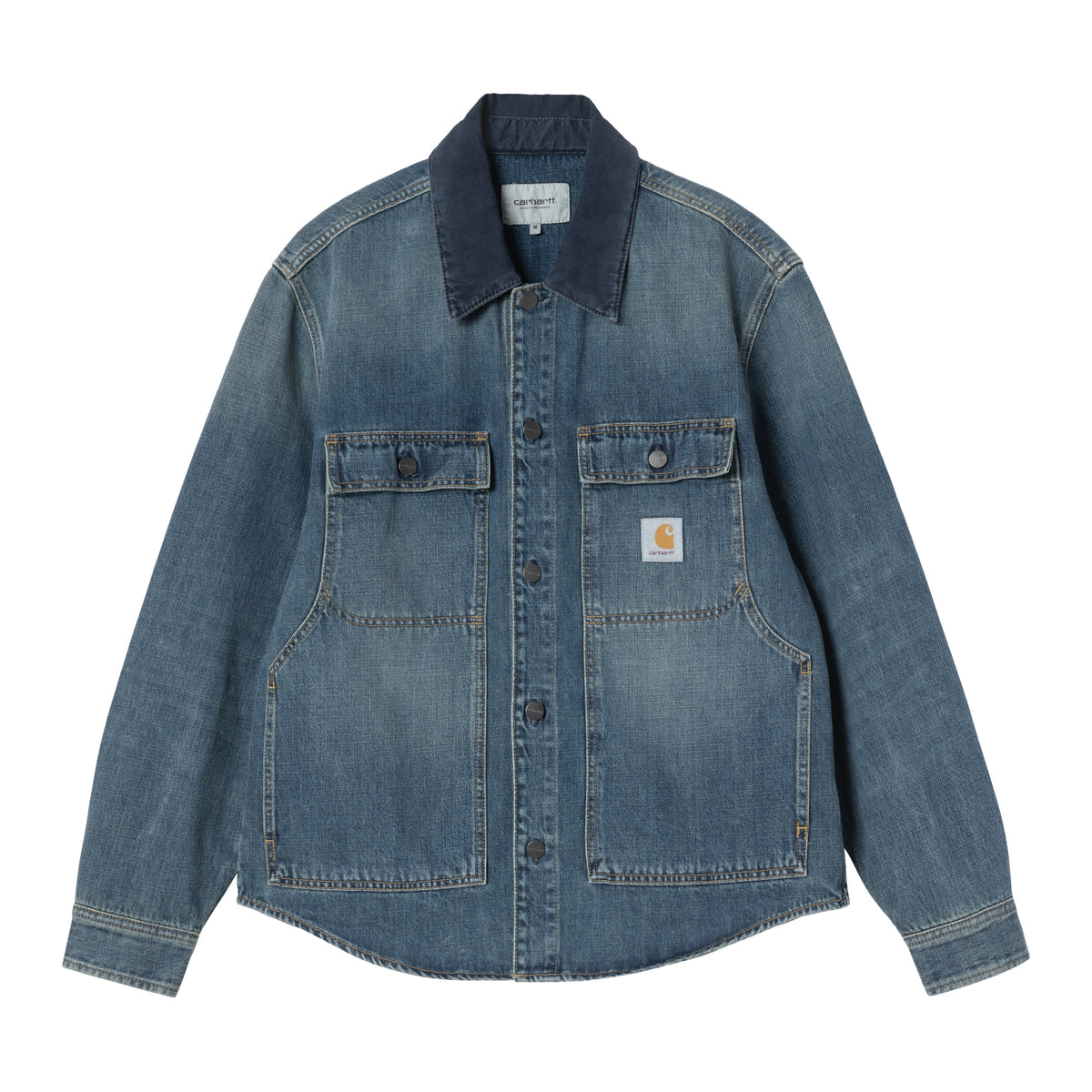 Oakland Shirt Jac - Blue / Dark Navy, Worn used wash