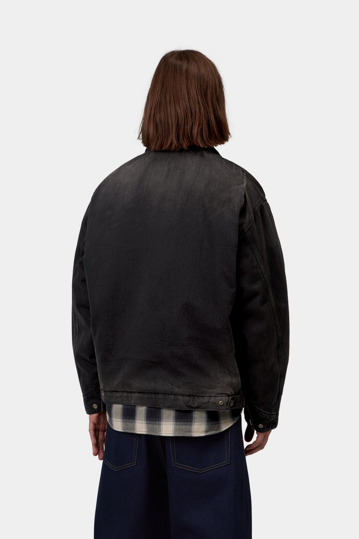 OG Detroit Jacket - Black / Black tobacco used wash