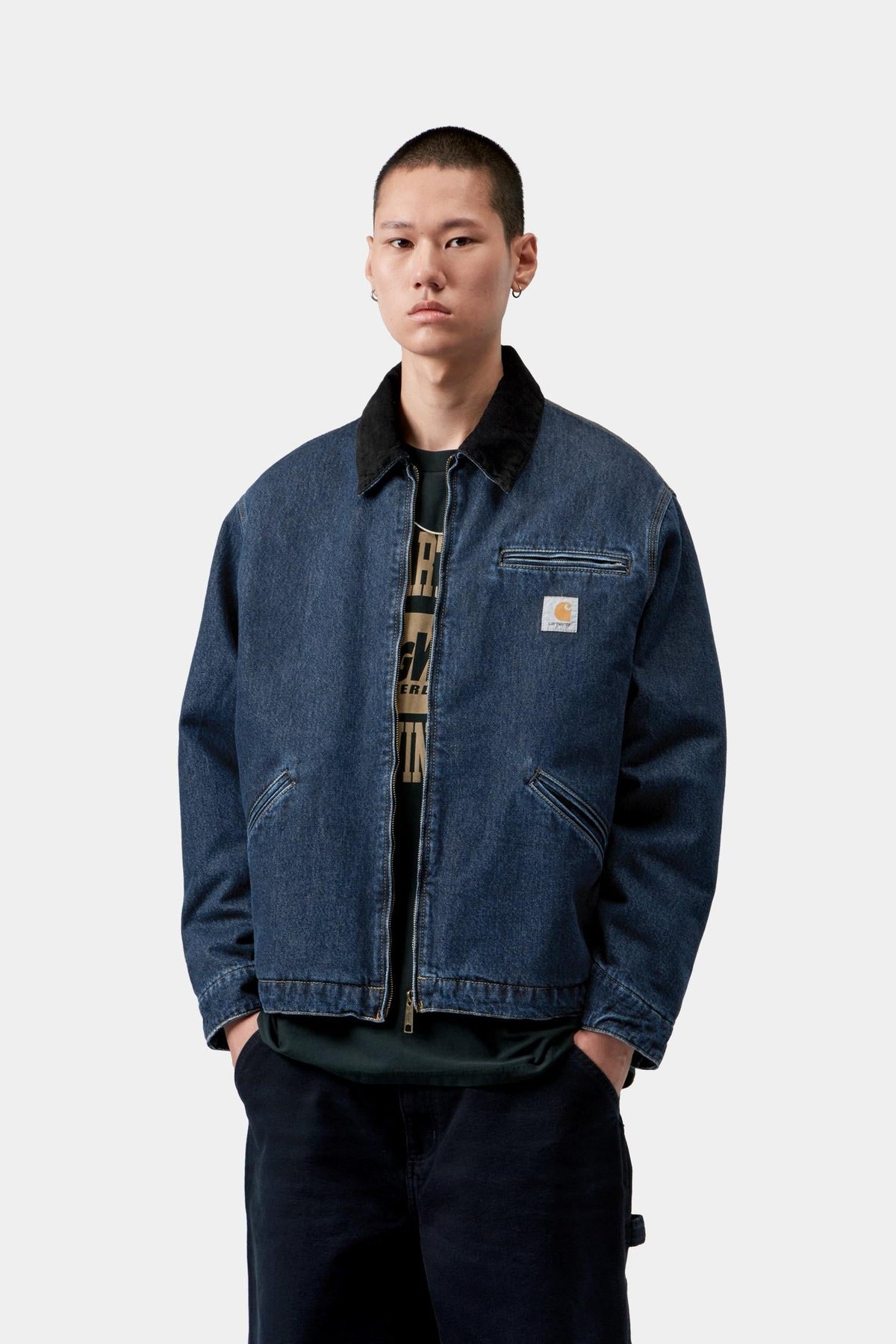 OG Detroit Jacket - Blue / Black stone washed