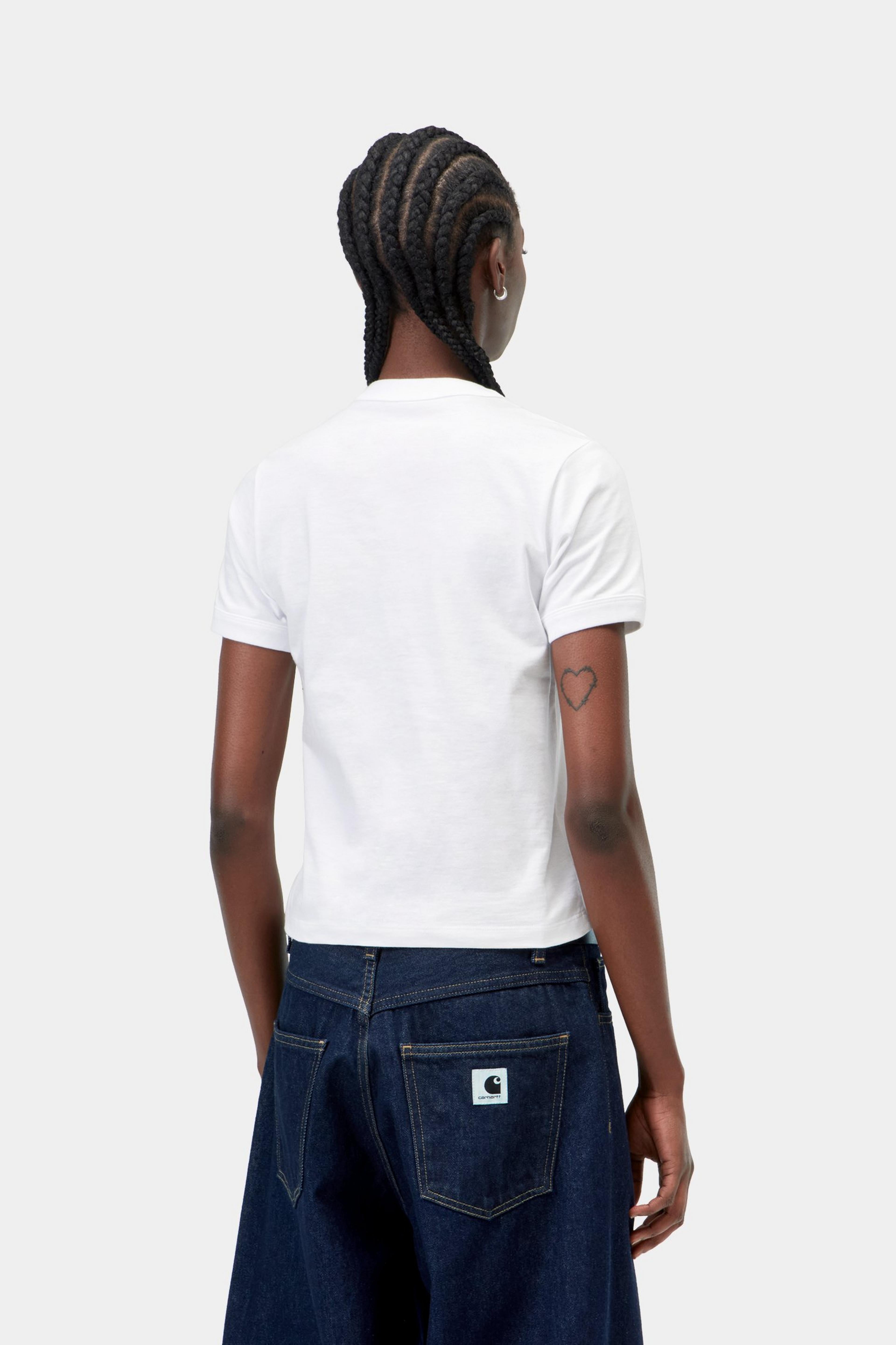 W' S/S Disenchant Ringer T-Shirt - White