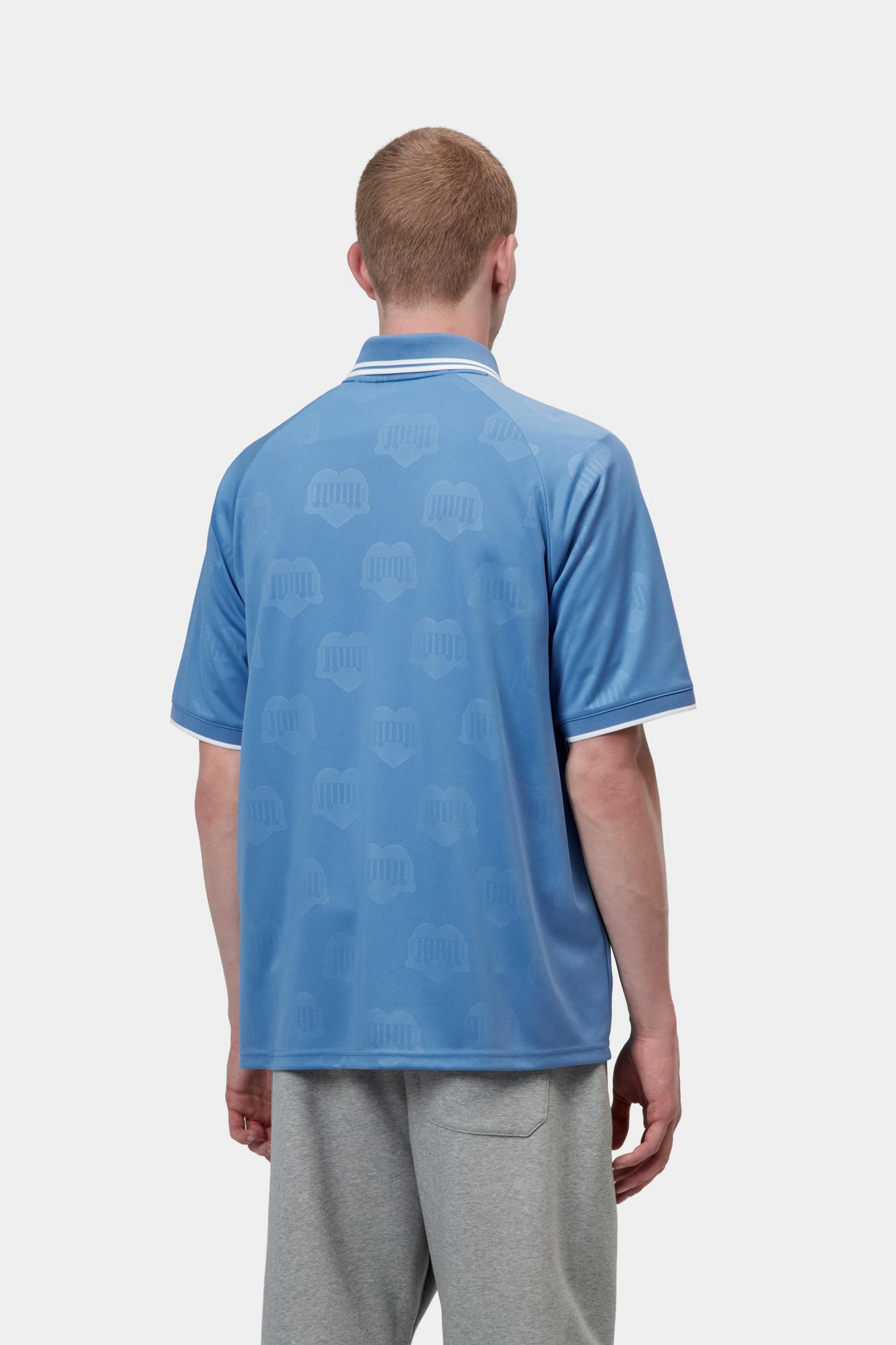 S/S Terrace Football T-Shirt - Heart Train Jacquard, Curacao