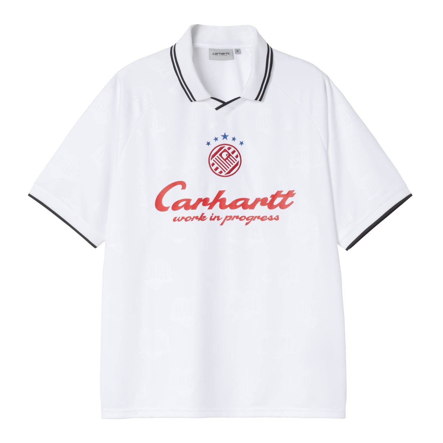 S/S Terrace Football T-Shirt - Heart Train Jacquard, White