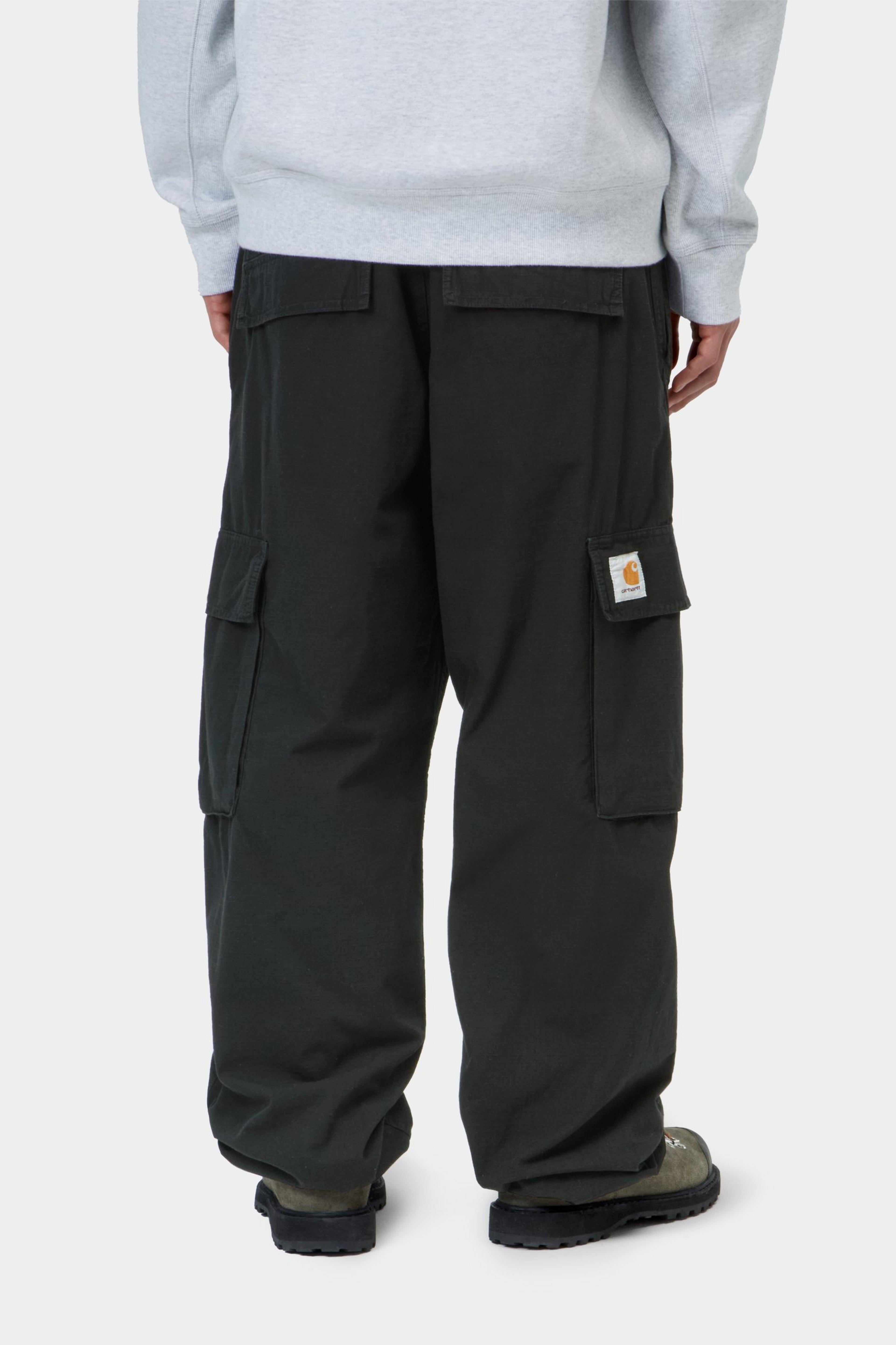 Kade Cargo Pant - Black, Garment dyed