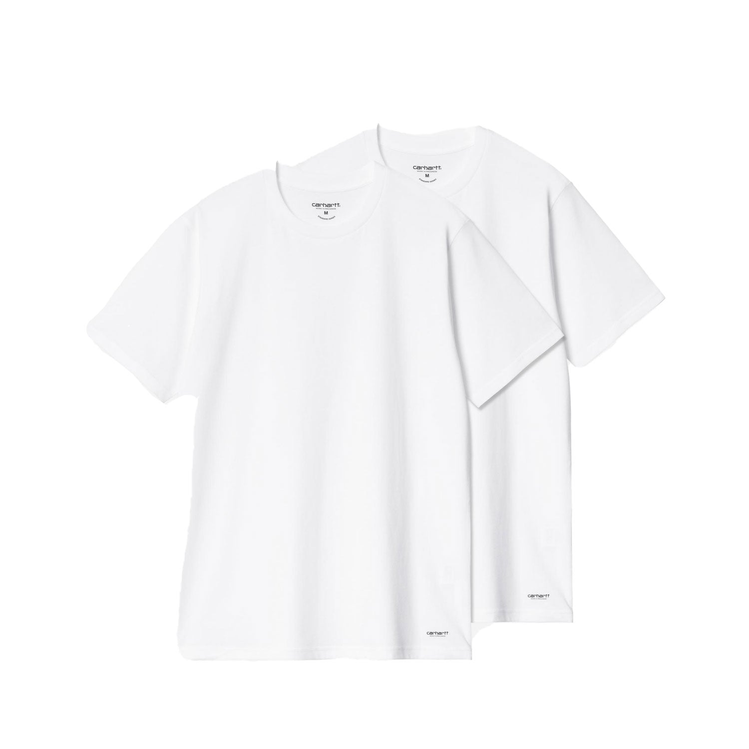 Standard Crew Neck T-Shirt - White+White