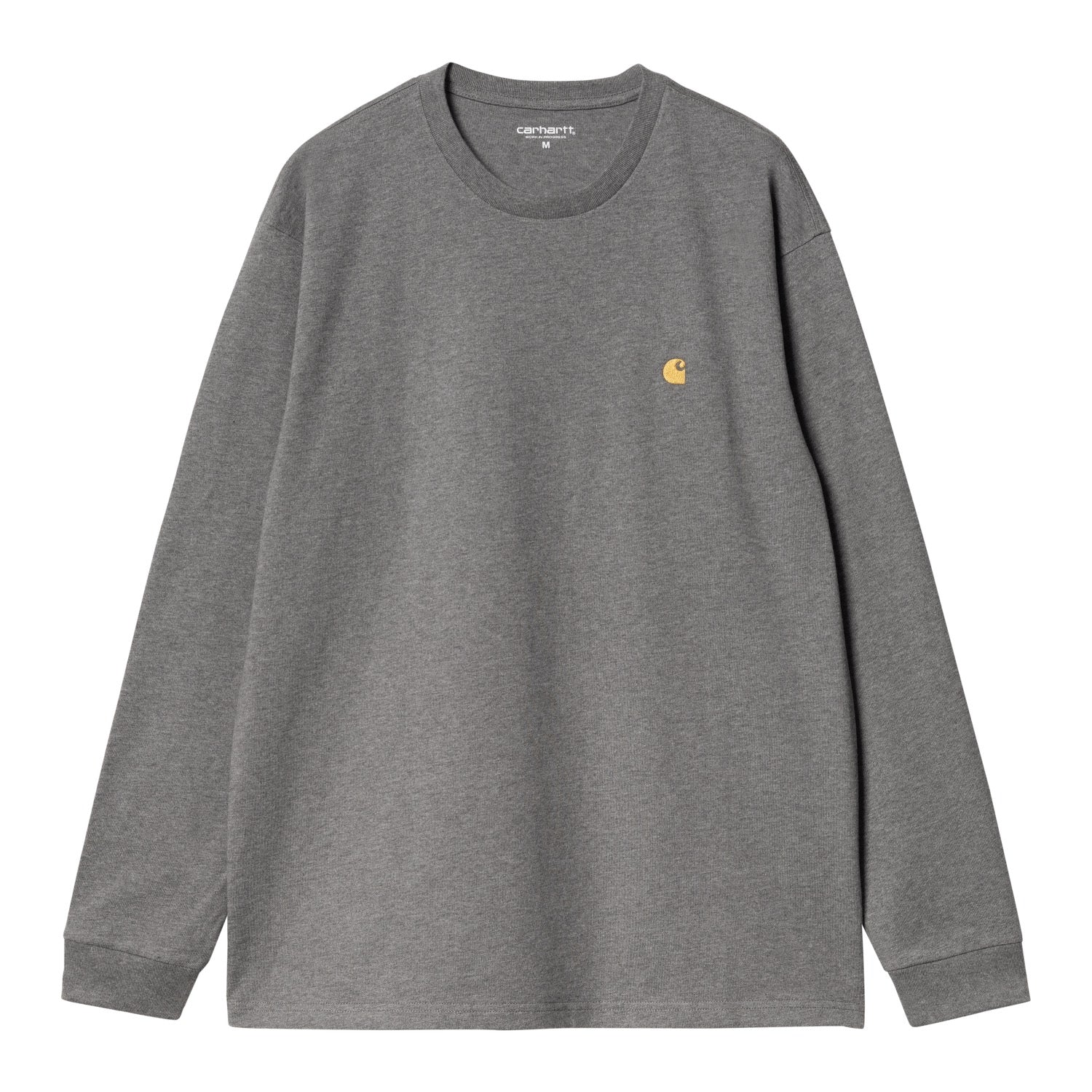 L/S CHASE T-SHIRT - Dark Grey Heather / Gold