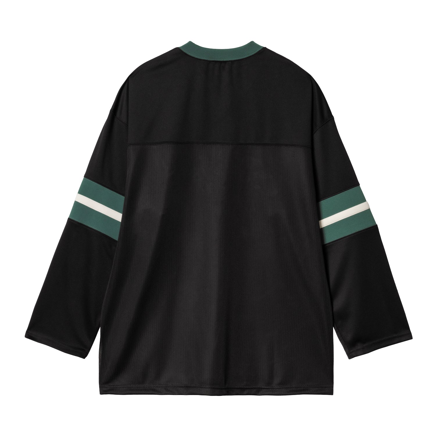 L/S DETROIT MESH T-SHIRT - Black / Conifer / Wax