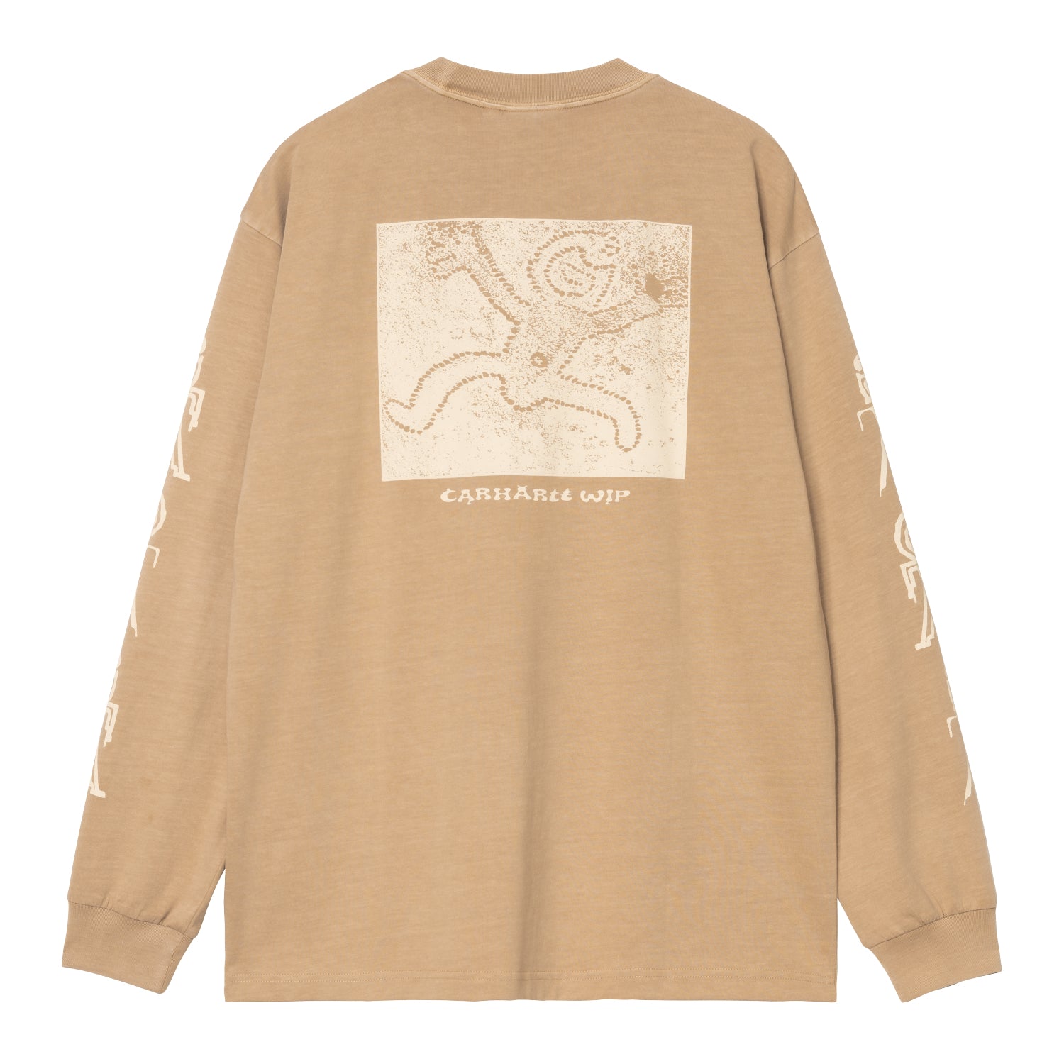 L/S TERRESTRIAL T-SHIRT - Dusty H Brown / Natural (pigment garment dyed)