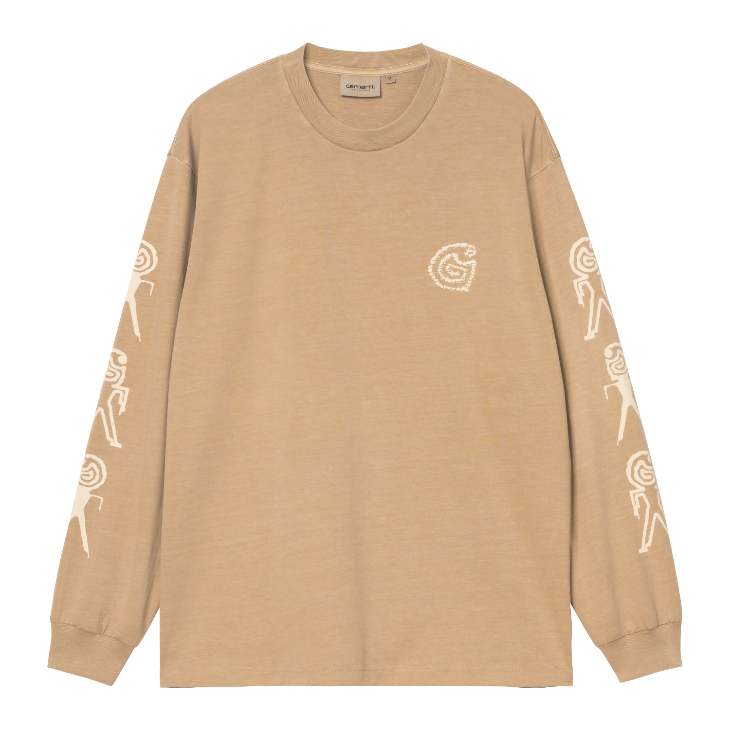 L/S TERRESTRIAL T-SHIRT - Dusty H Brown / Natural (pigment garment dyed)