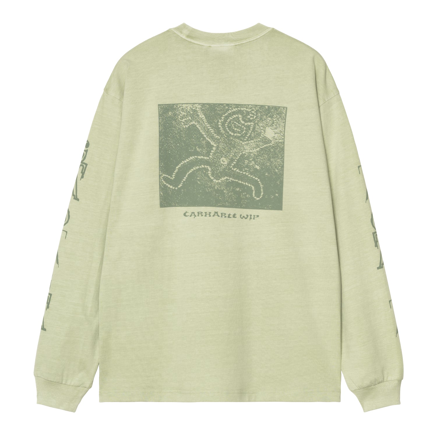 L/S TERRESTRIAL T-SHIRT - Pale Olive / Dollar Green (pigment garment dyed)