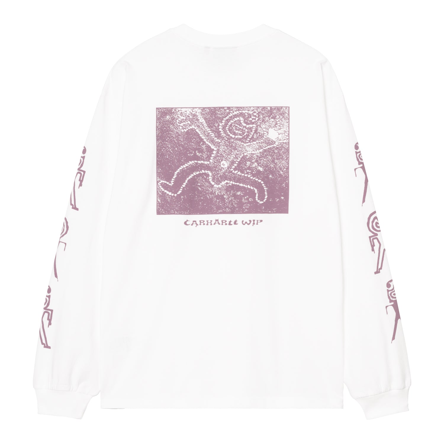 L/S TERRESTRIAL T-SHIRT - White / Pink Fog (pigment garment dyed)