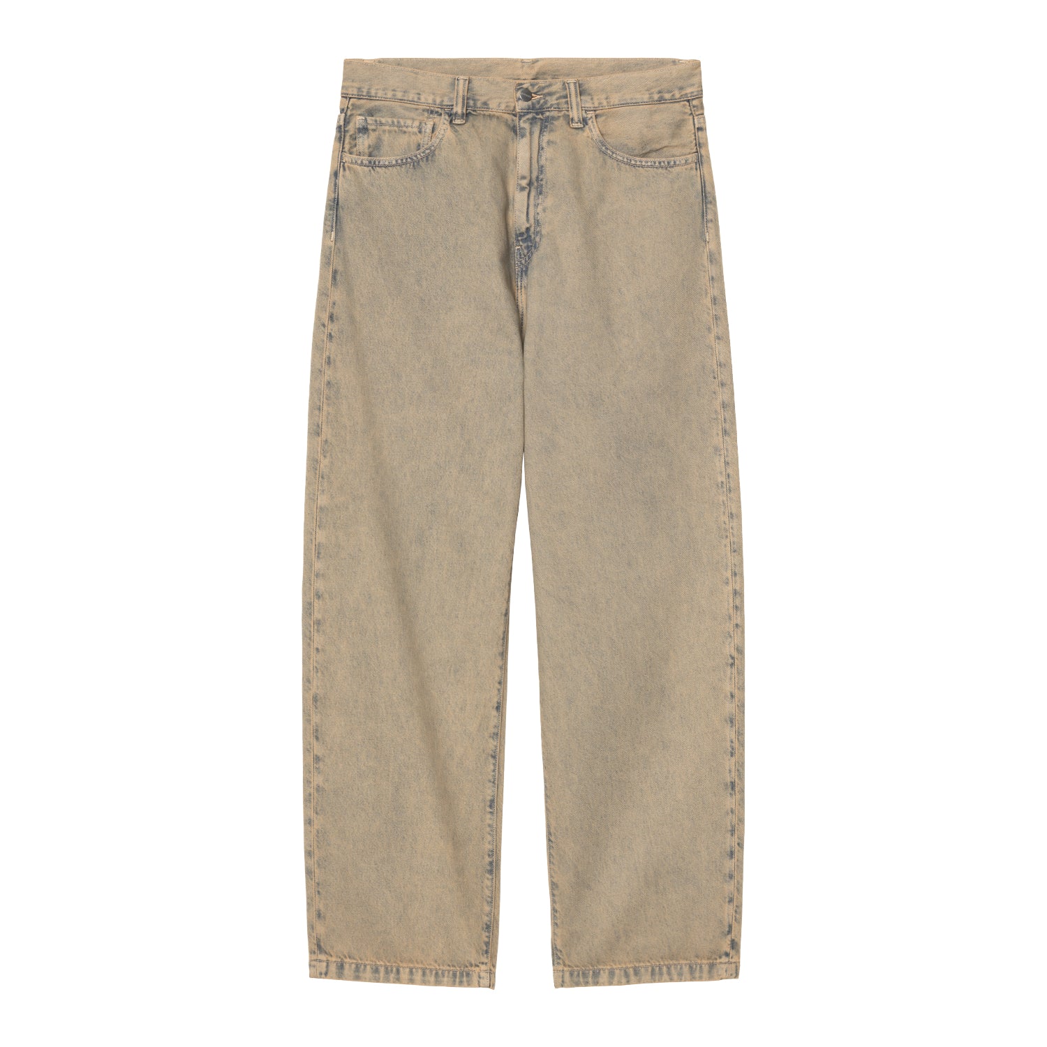 LANDON PANT - Blue / Leather (garment dyed)