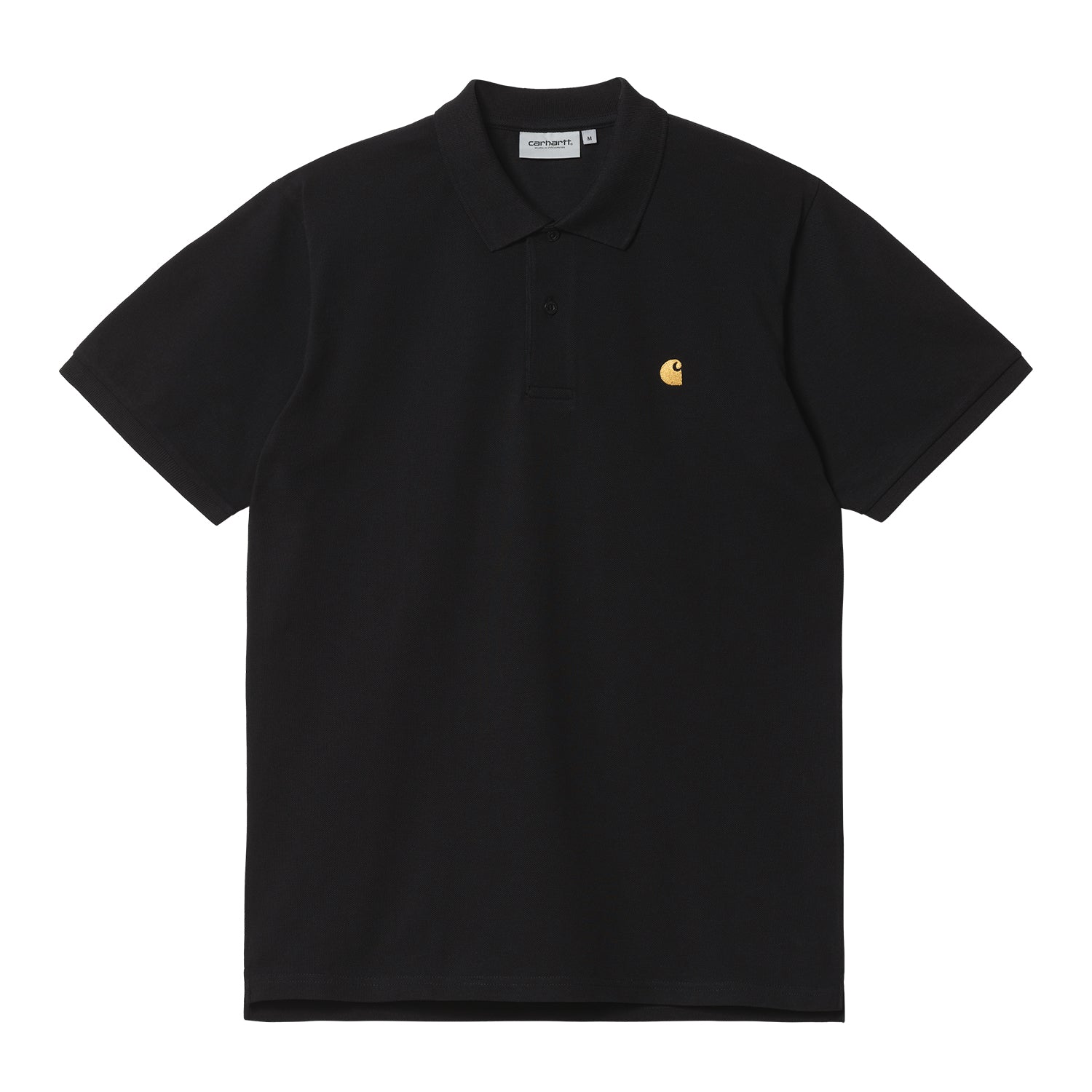 S/S CHASE PIQUE POLO - Black / Gold