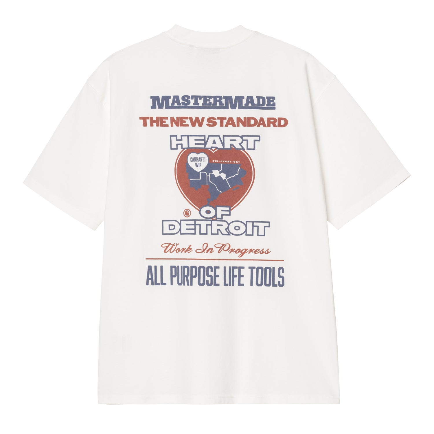 S/S ARCAN T-SHIRT - White (heavy stone wash)