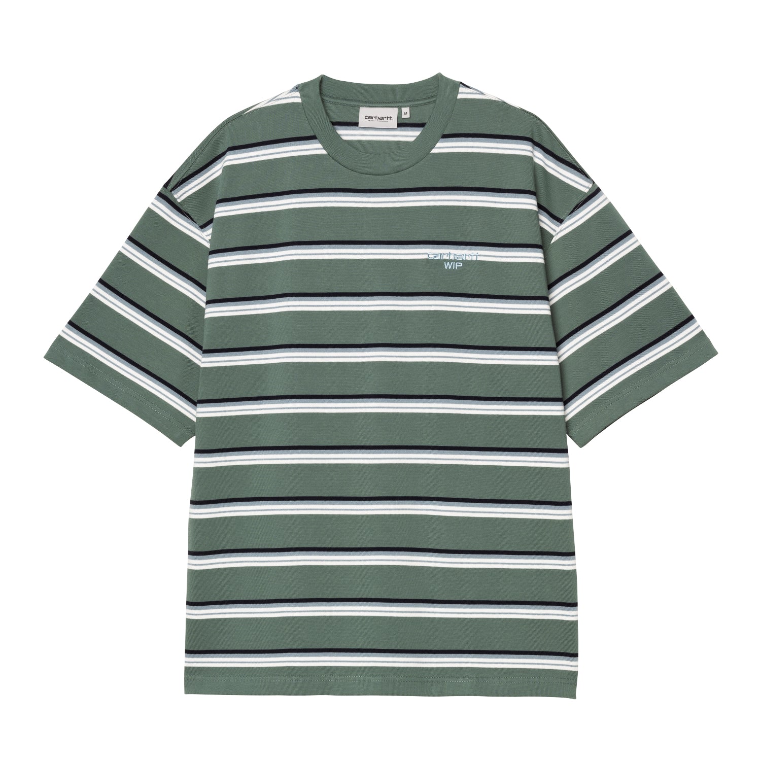 S/S HOLM T-SHIRT - Holm Stripe, Silver Pine
