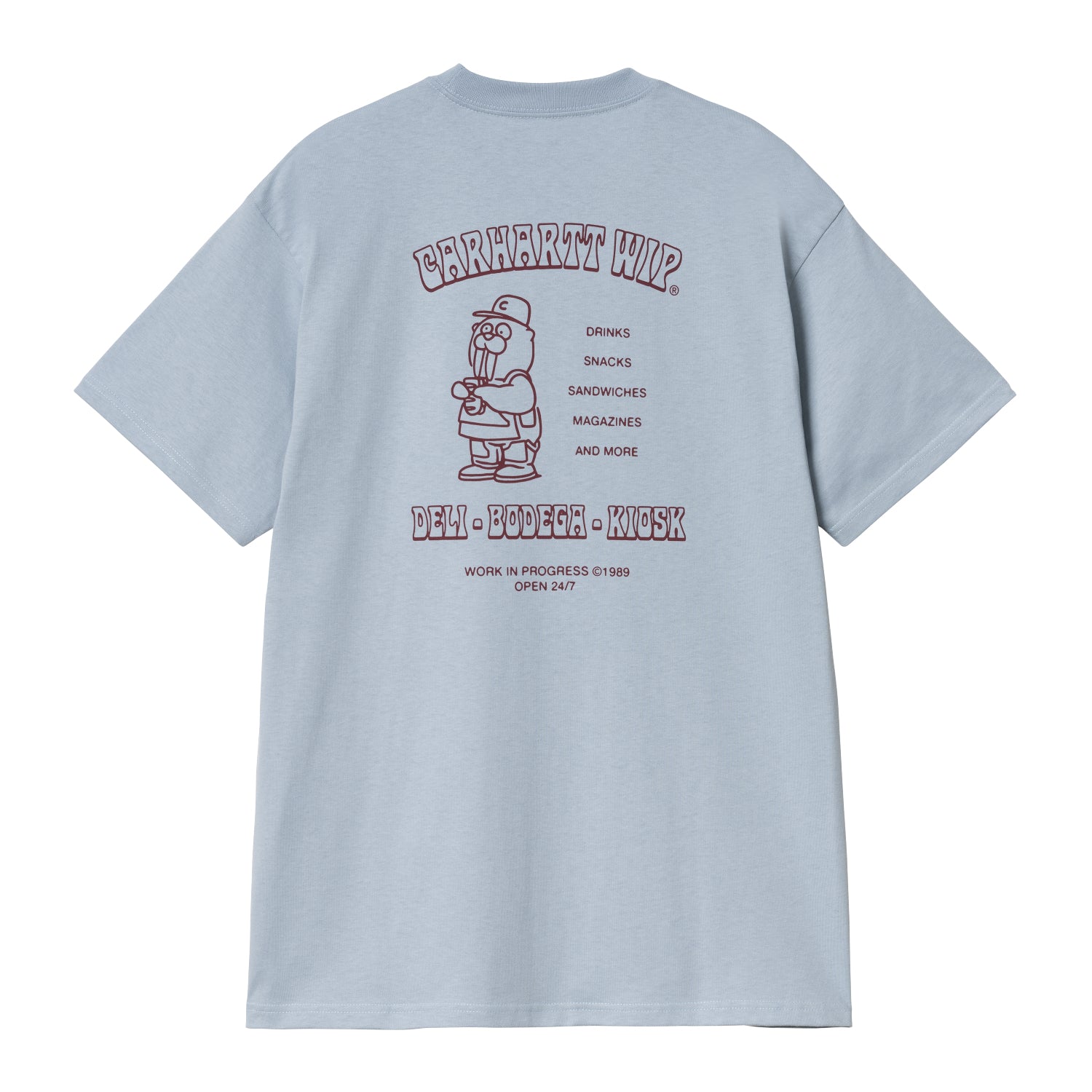 S/S SANDWICH T-SHIRT - Blue Fog