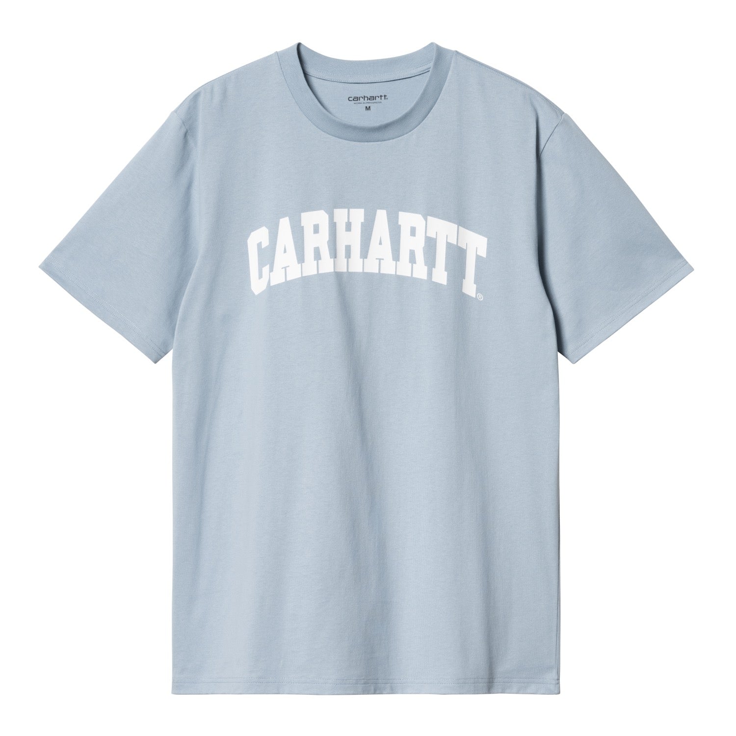S/S UNIVERSITY T-SHIRT - Dusty Ice / White