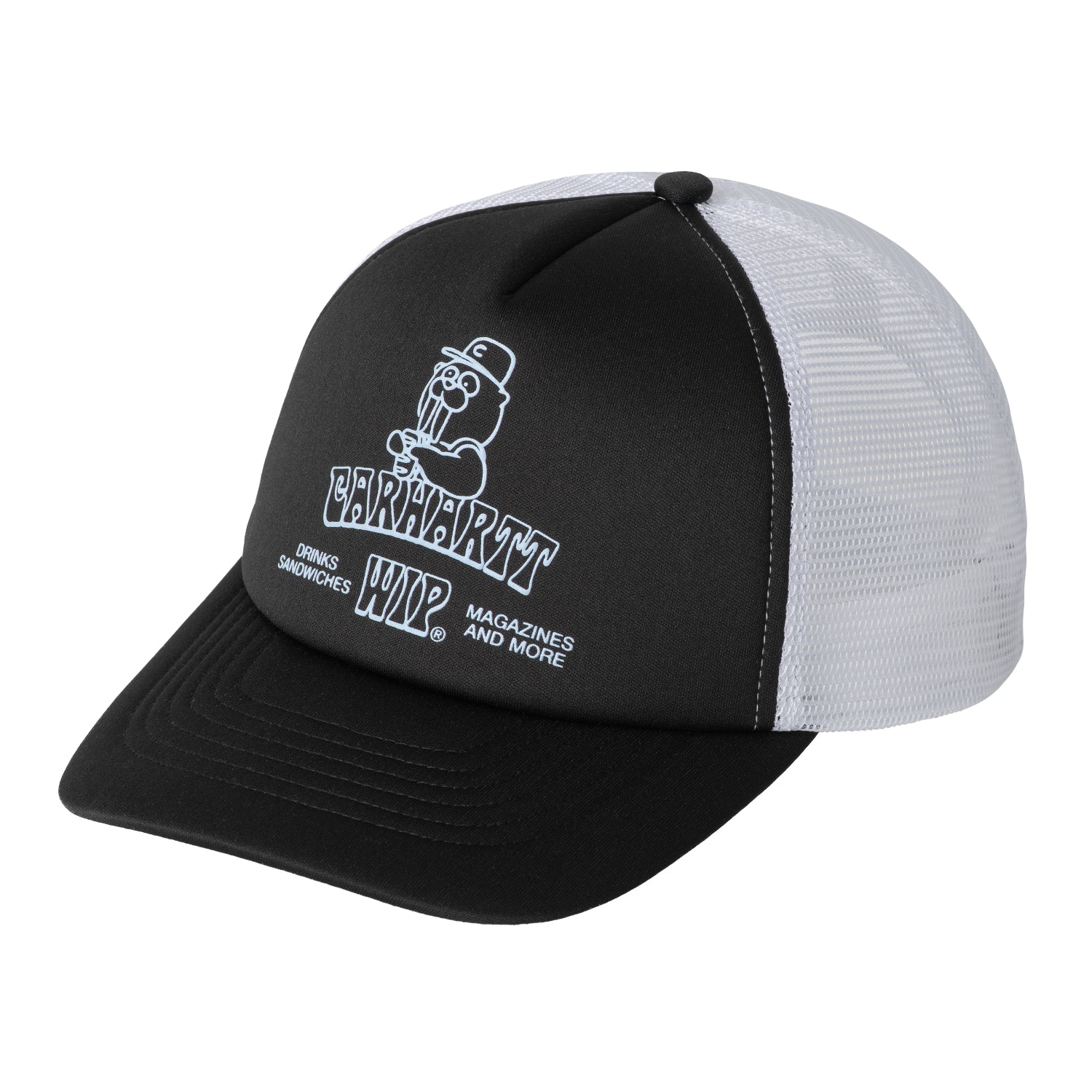 SANDWICH TRUCKER CAP - Black