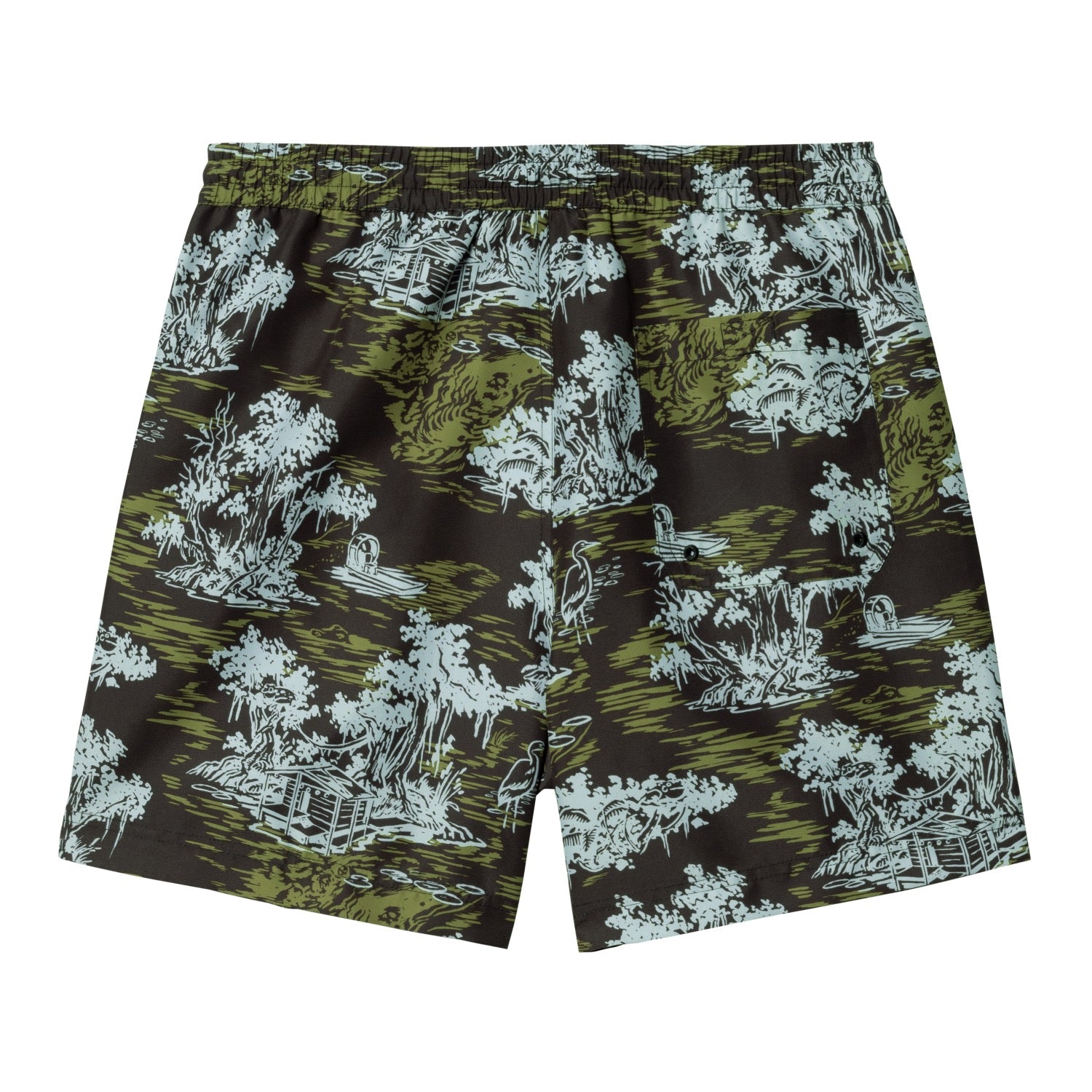 SLATER SWIM TRUNKS - Bayou Print, Midnight Black