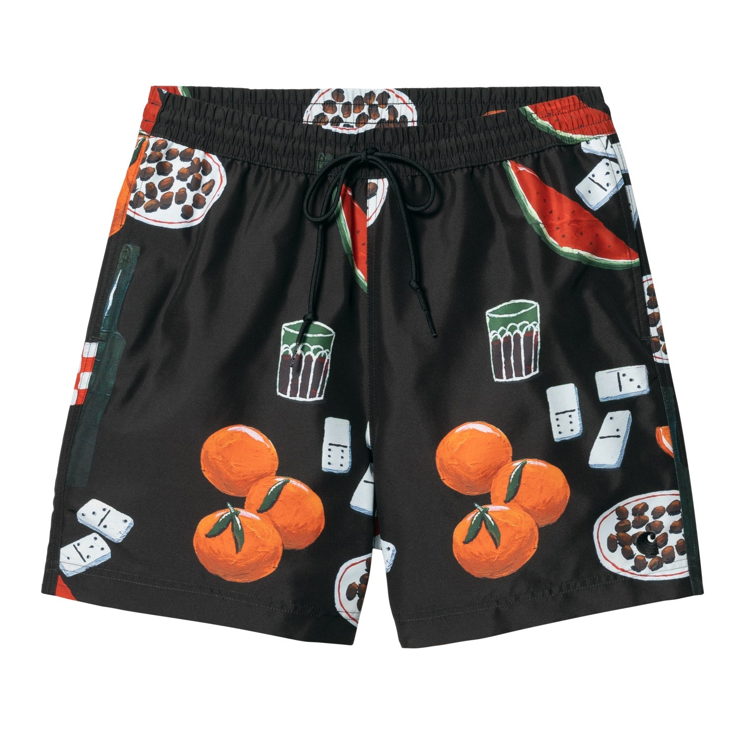SLATER SWIM TRUNKS - Isis Maria Dinner AOP, Black