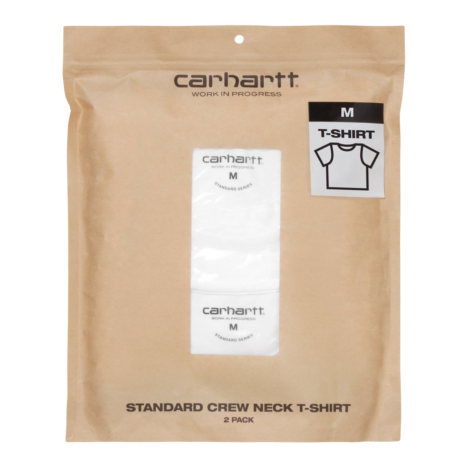 STANDARD CREW NECK T-SHIRT - White+White