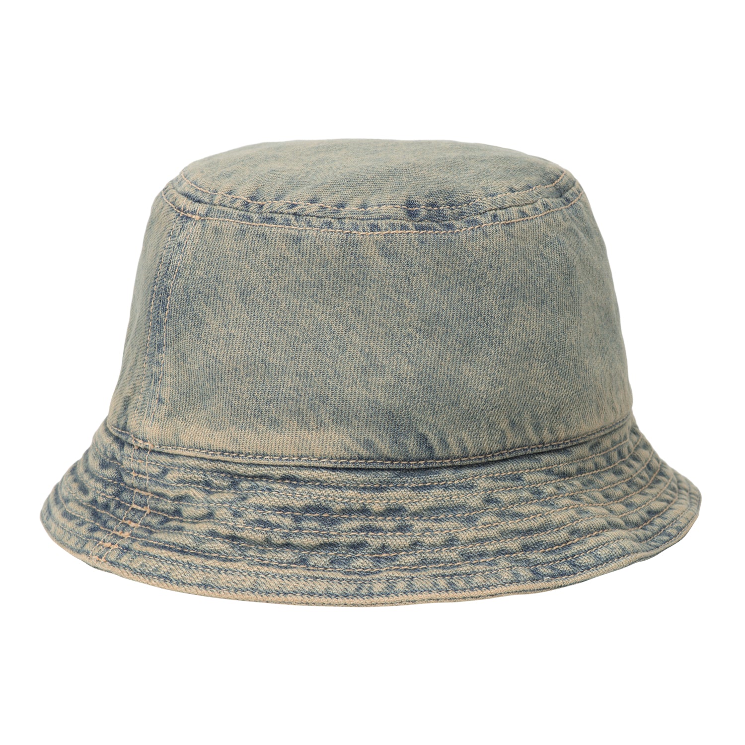 TIGAN BUCKET HAT  - Blue / Leather (garment dyed)