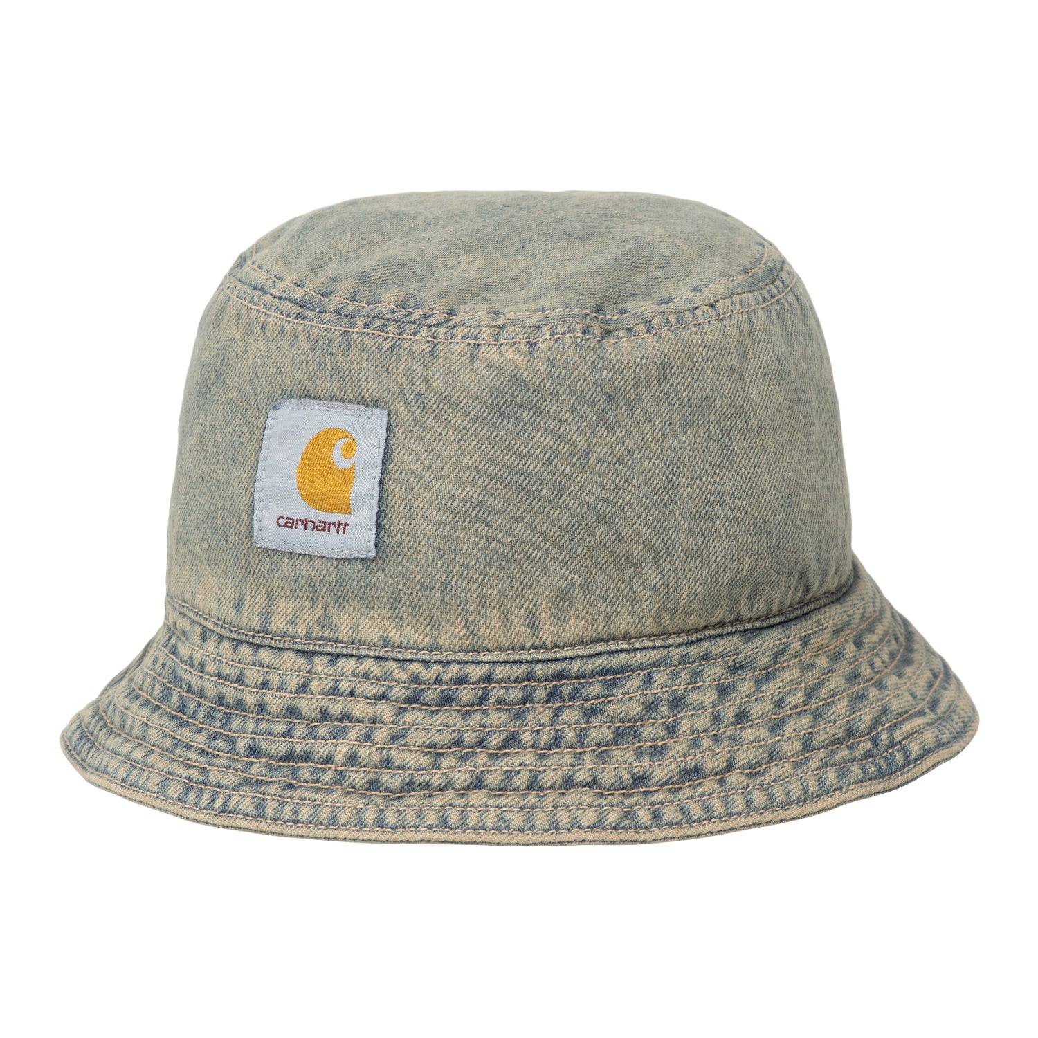 TIGAN BUCKET HAT  - Blue / Leather (garment dyed)