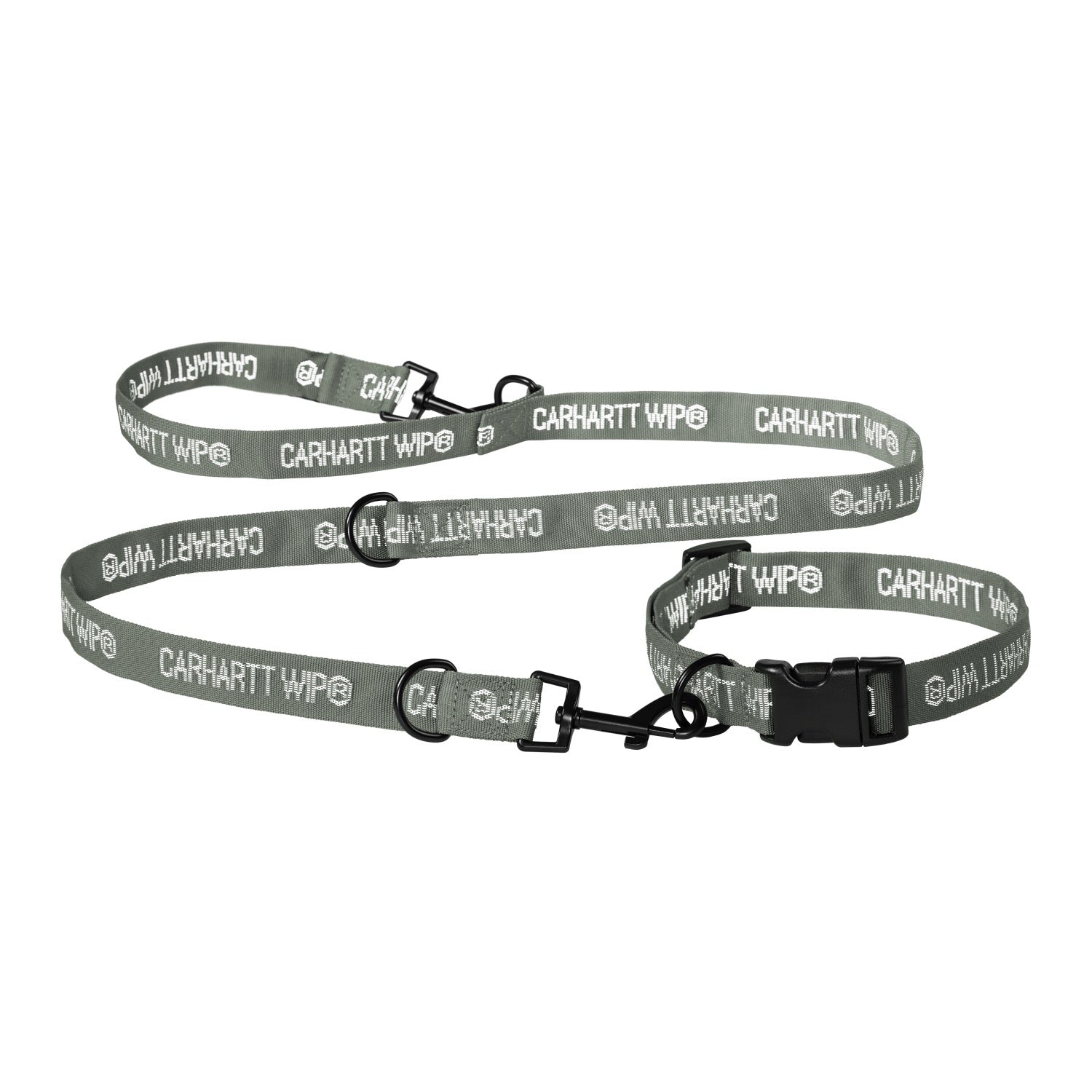 TOUR DOG LEASH & COLLAR - Smoke Green / Reflective