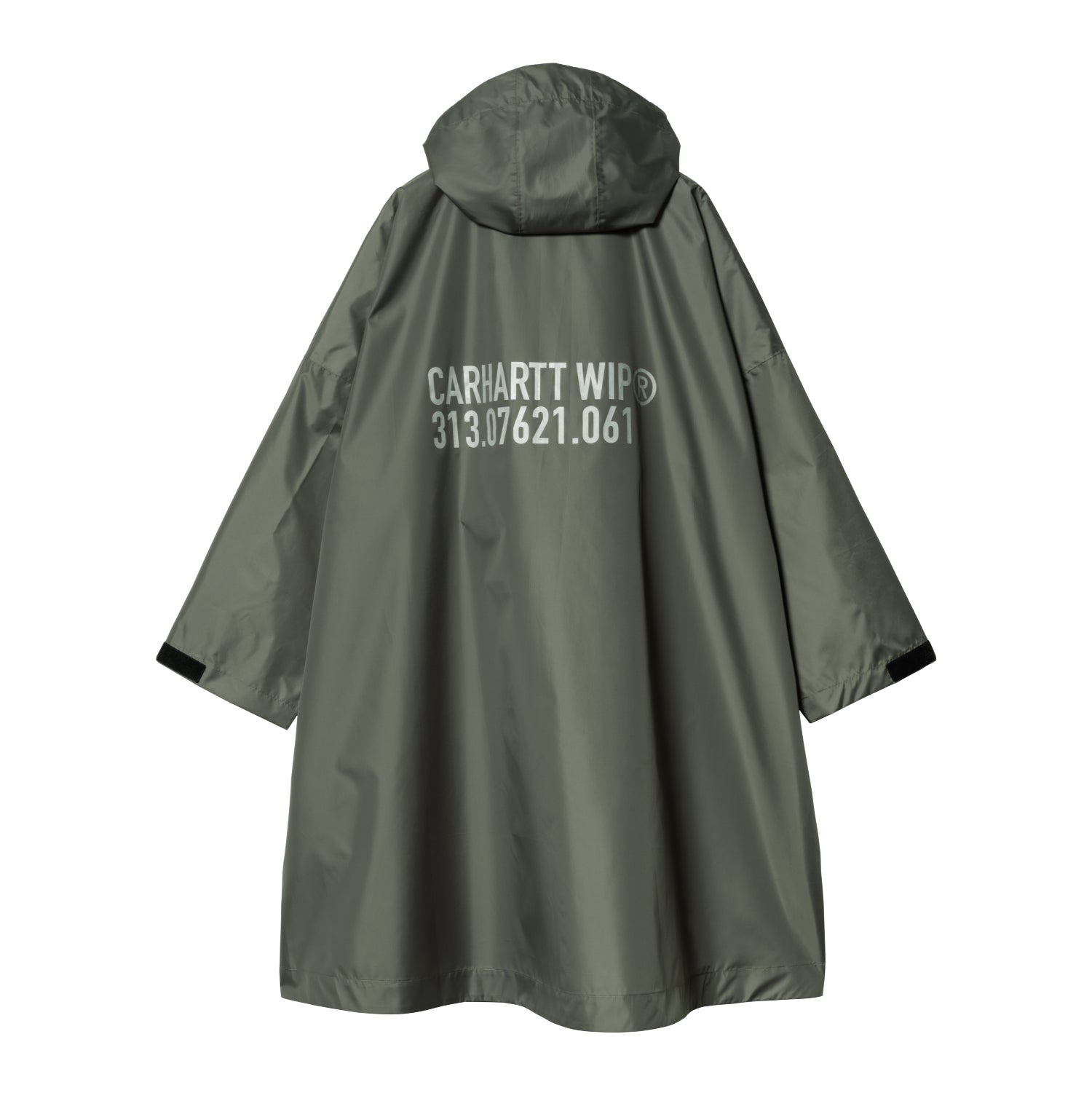 TOUR PACKABLE RAIN PONCHO - Smoke Green / Reflective