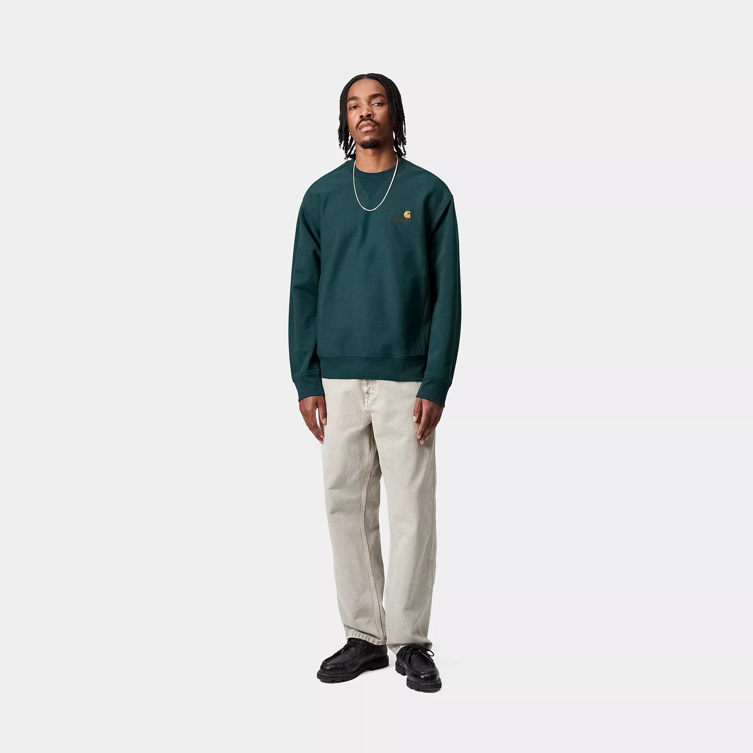 AMERICAN SCRIPT SWEAT - Deep Lagoon