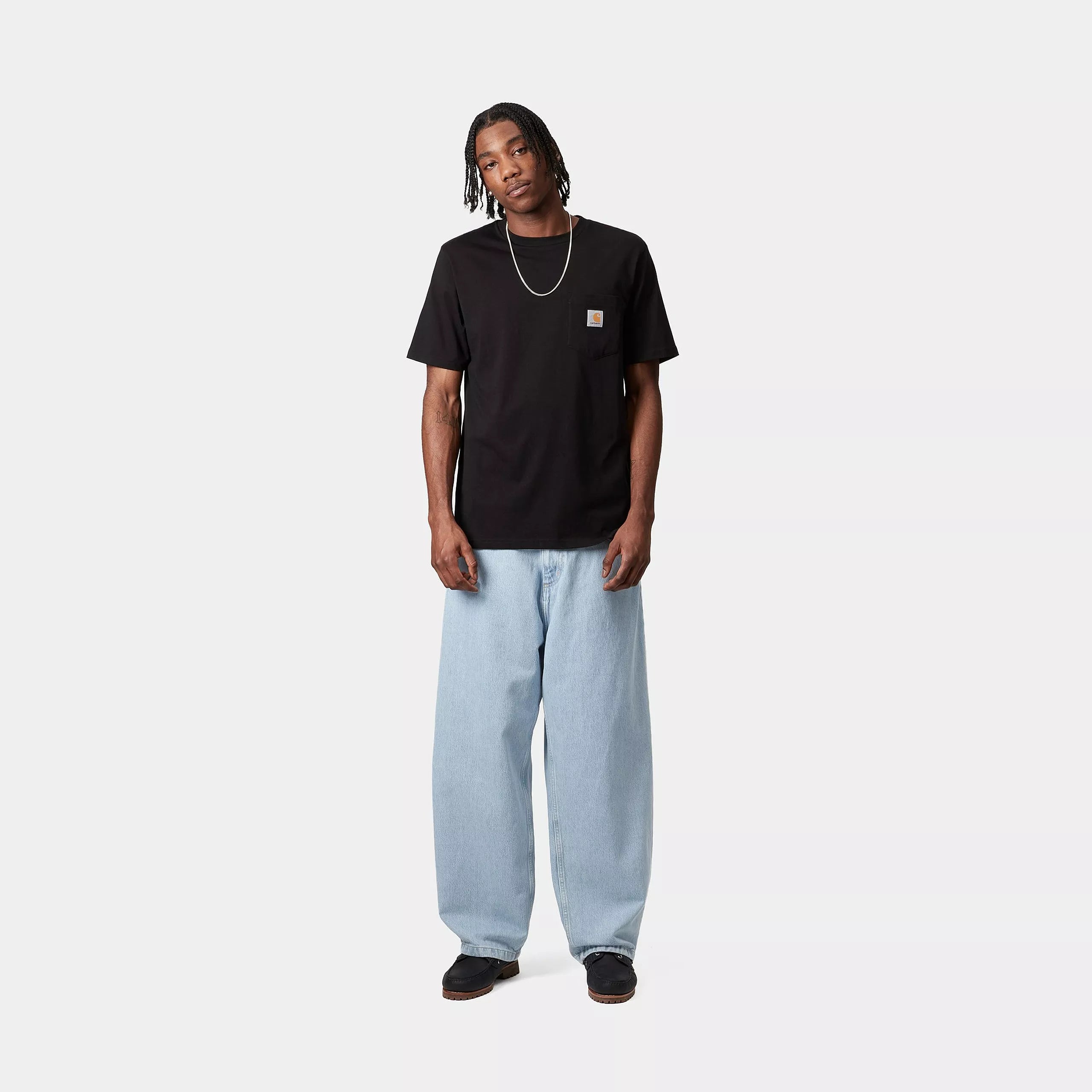 BRANDON PANT - Blue (heavy stone bleached)