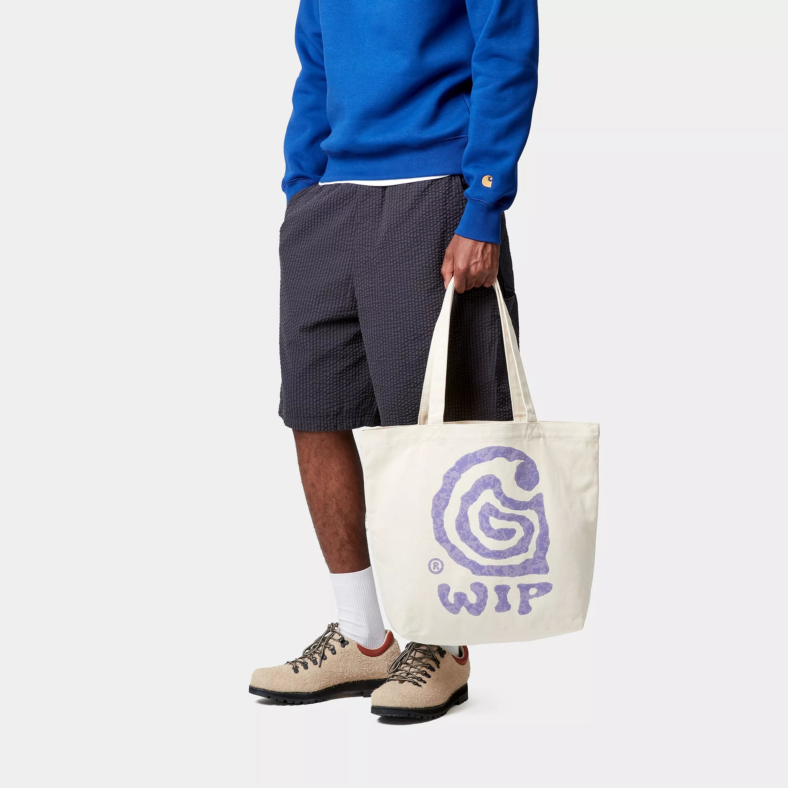 CANVAS GRAPHIC TOTE - Helix Print Natural