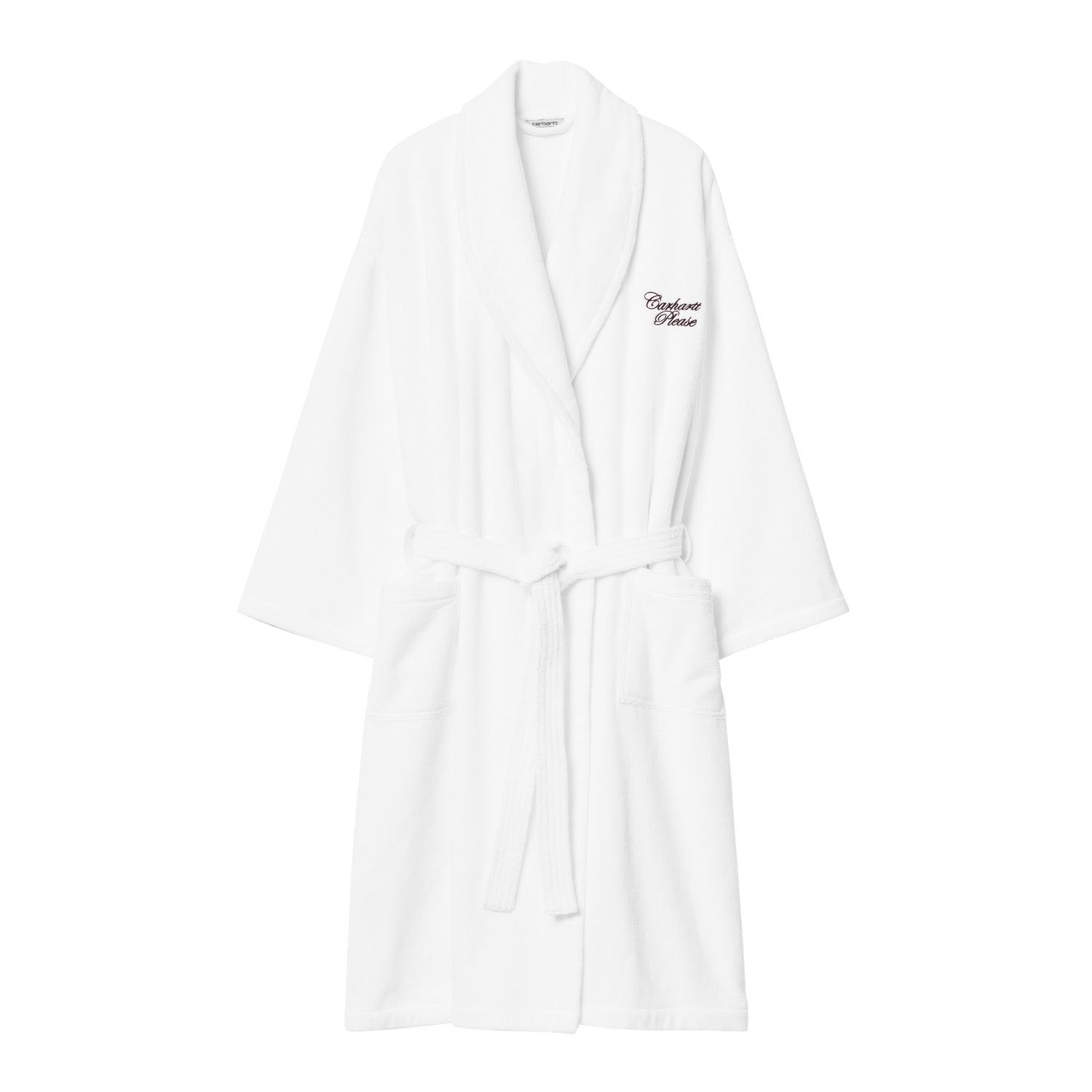 CARHARTT PLEASE BATHROBE - White / Bordeaux